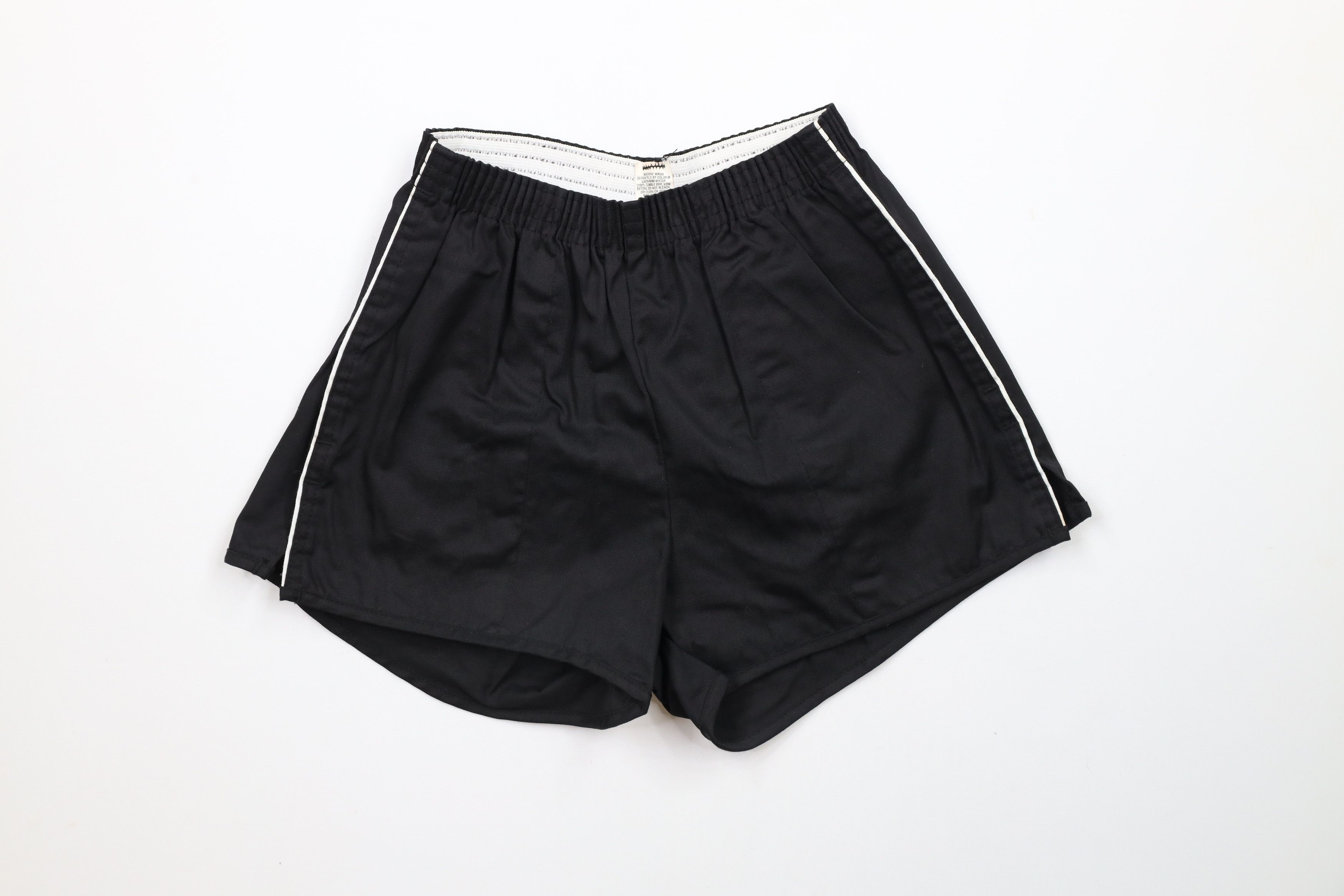 Vintage Vintage 70s Streetwear Running Short Shorts Black USA Size US 32 / EU 48 - 1 Thumbnail