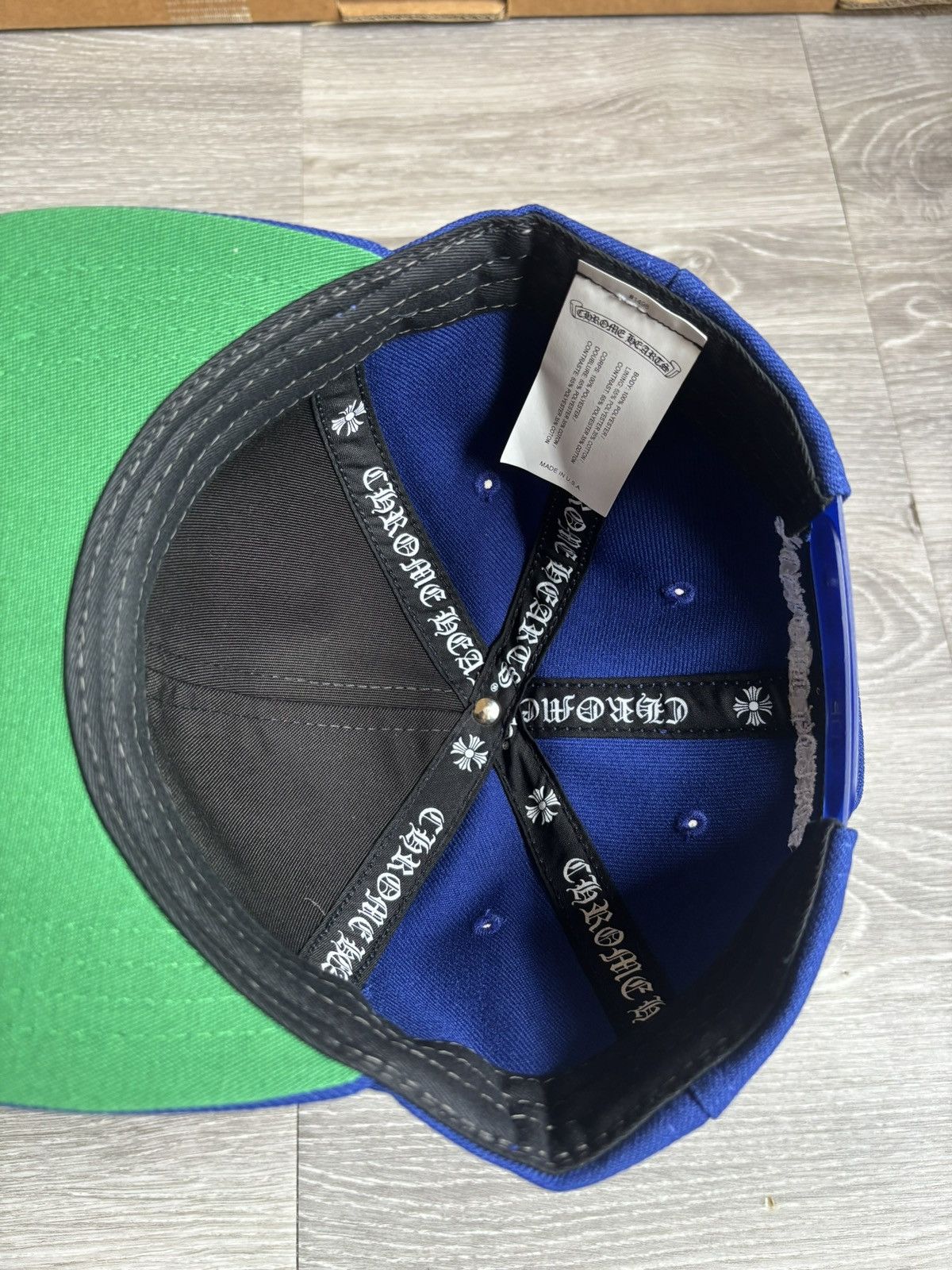 Chrome Hearts Chrome Hearts CH Baseball Cap Blue/White Snapback Hat Size ONE SIZE - 5 Thumbnail