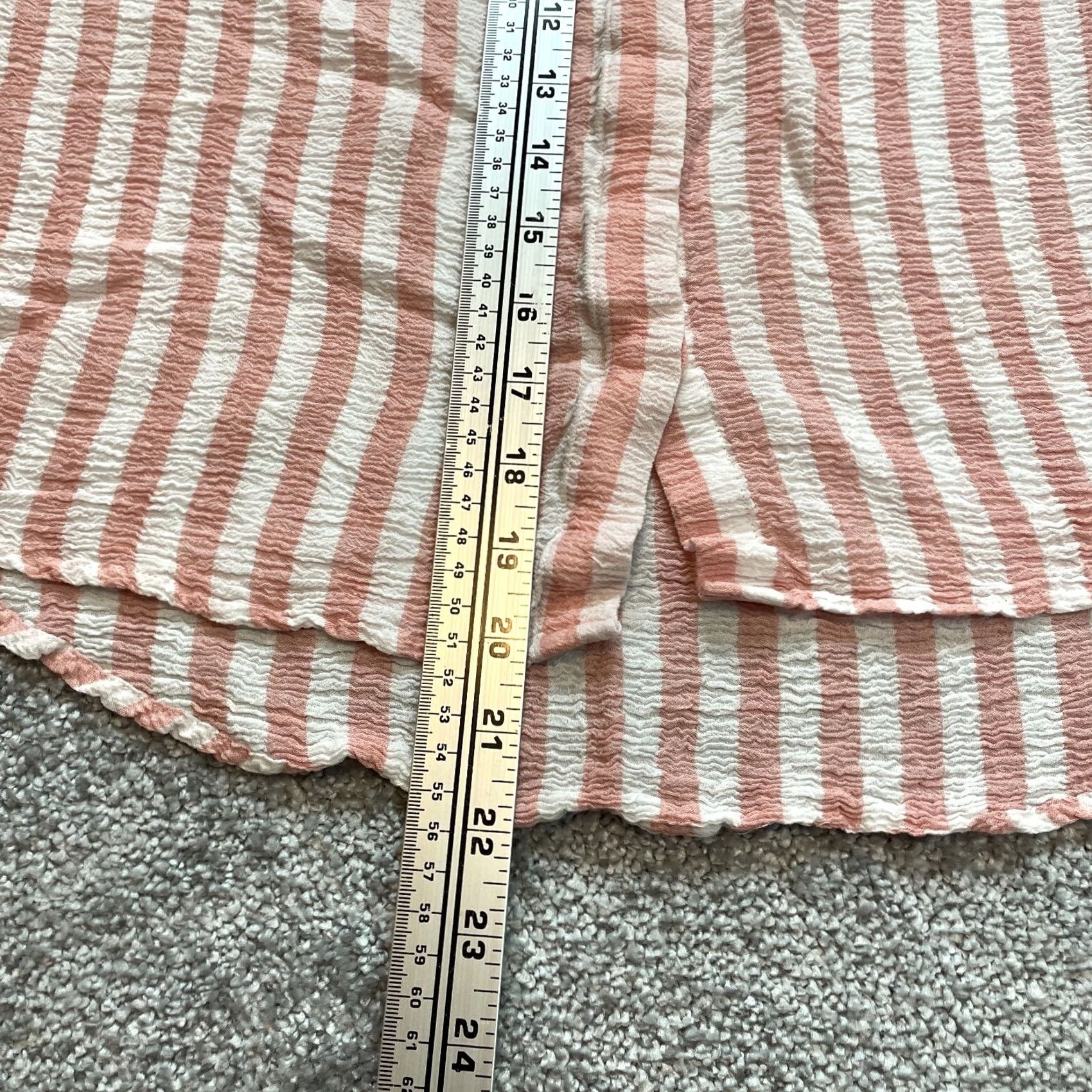 Vintage Chico's Womens Button Up Shirt Orange Striped Long Sleeve Top Size L Regular Size L / US 10 / IT 46 - 6 Thumbnail