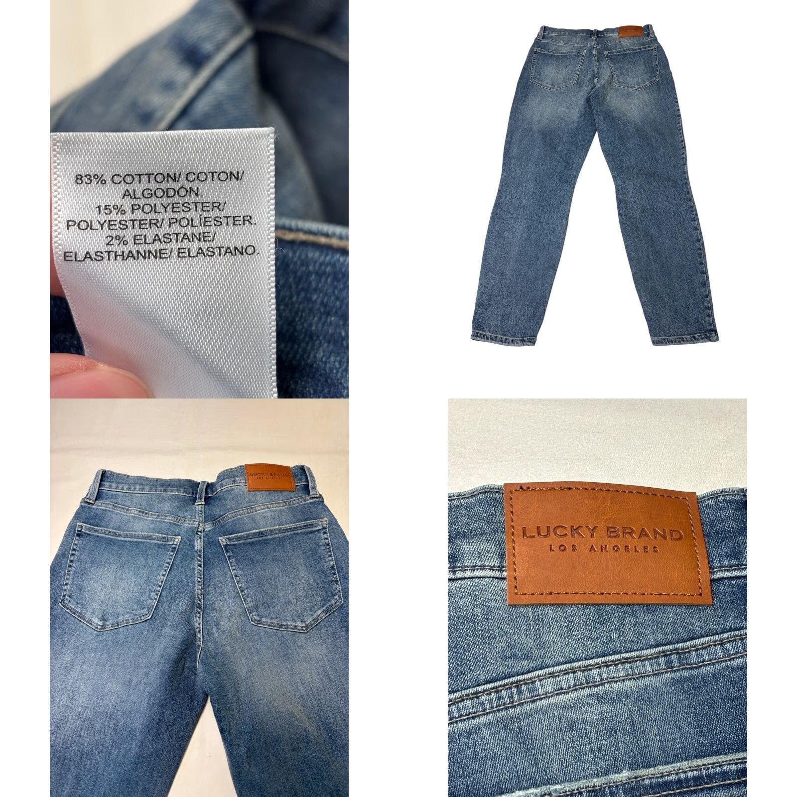 Lucky Brand Lucky Brand Ava Mid Rise Skinny Jeans Womens 31 Blue Denim Stretch Pockets 26 Inseam 5-Pocket Size 24" / US 00 / IT 34 - 8 Thumbnail