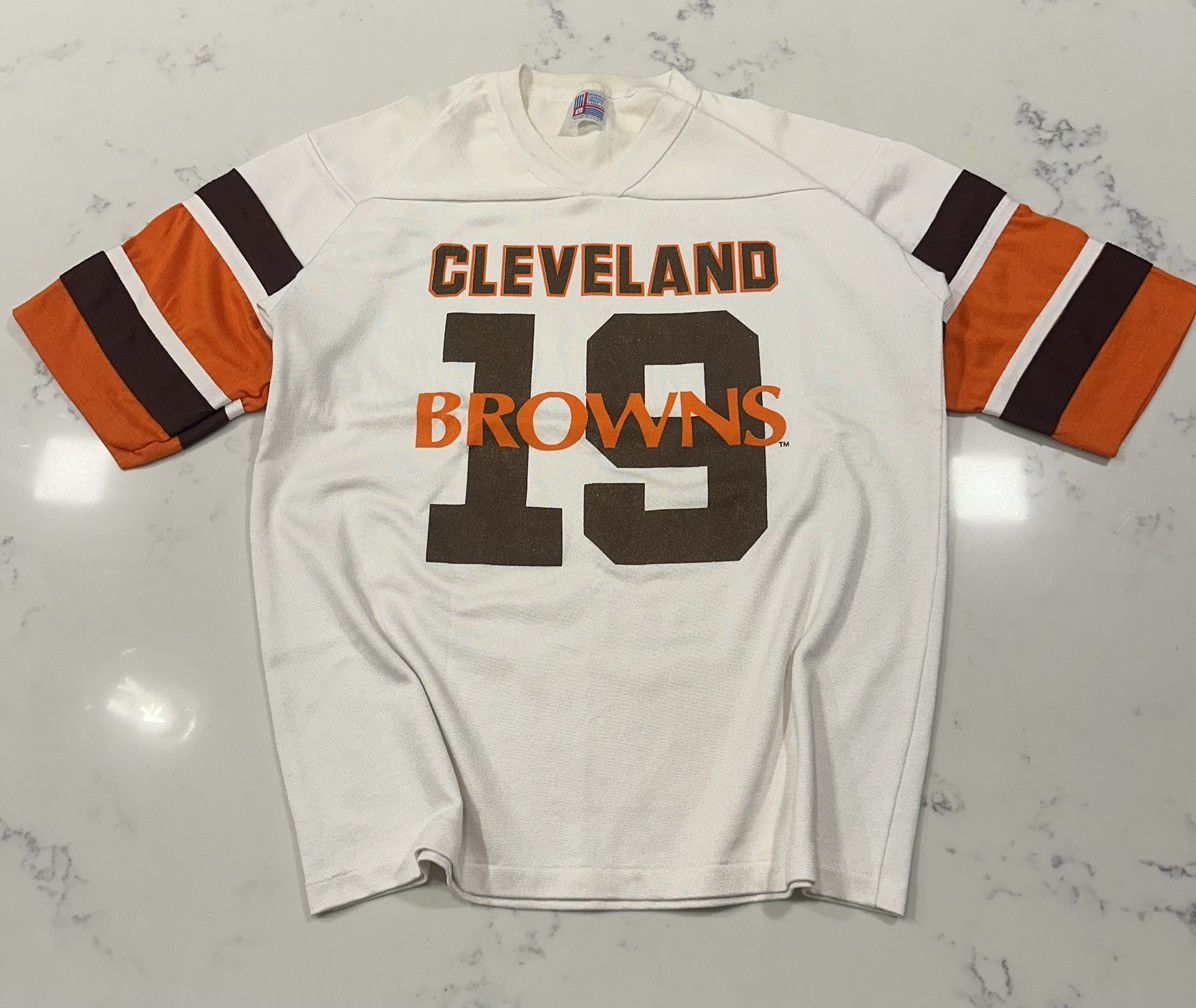 NFL × Vintage Vintage 1980s Cleveland Browns Jersey T-Shirt Size Large USA Size US L / EU 52-54 / 3 - 1 Thumbnail