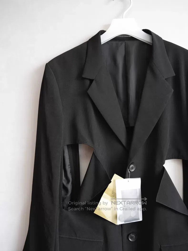 Yohji Yamamoto Yohji Yamamoto 25SS window cut-out triacetate jacket| Size US M / EU 48-50 / 2 - 4 Thumbnail