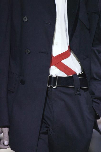 Yohji Yamamoto SS08 Runway Look 1 Red "X" Button Up Shirt Size US S / EU 44-46 / 1 - 15 Thumbnail