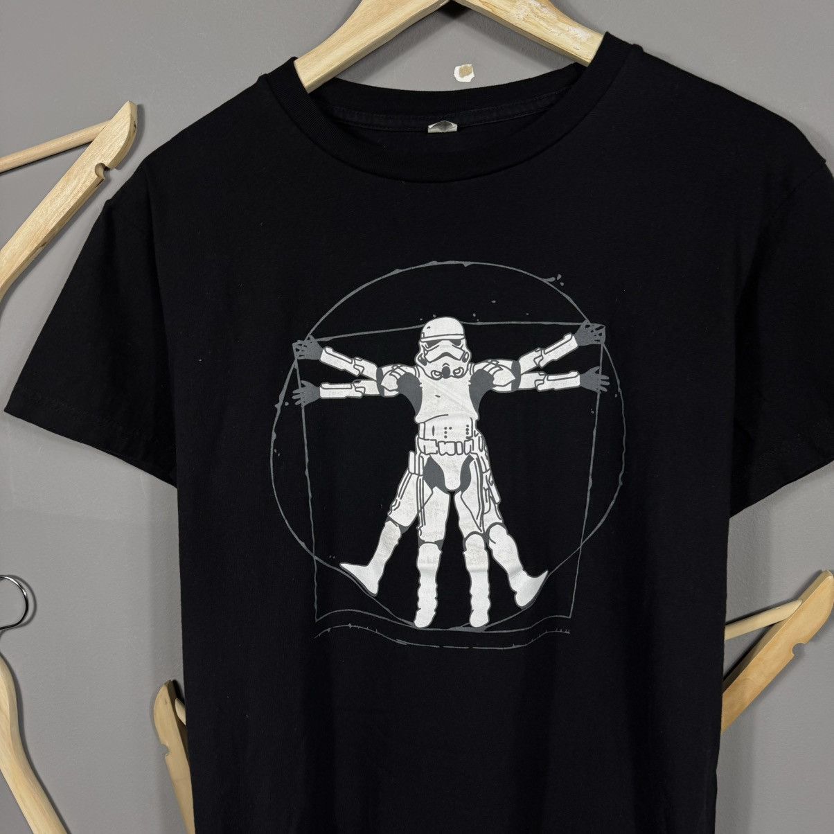 Star Wars × Vintage Vintage Star Wars Stormtrooper Vitruvian T-Shirt Size US M / EU 48-50 / 2 - 2 Thumbnail