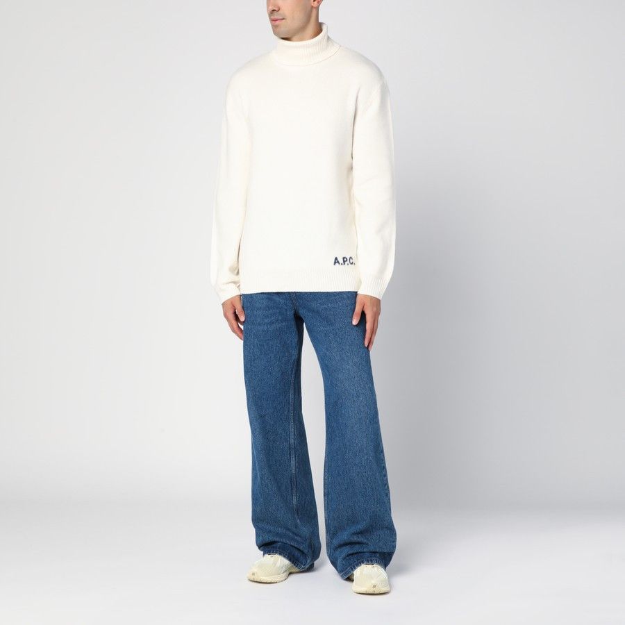 A.P.C. o1d2blof1224 Turtleneck Sweater in Ecru Size US M / EU 48-50 / 2 - 2 Thumbnail
