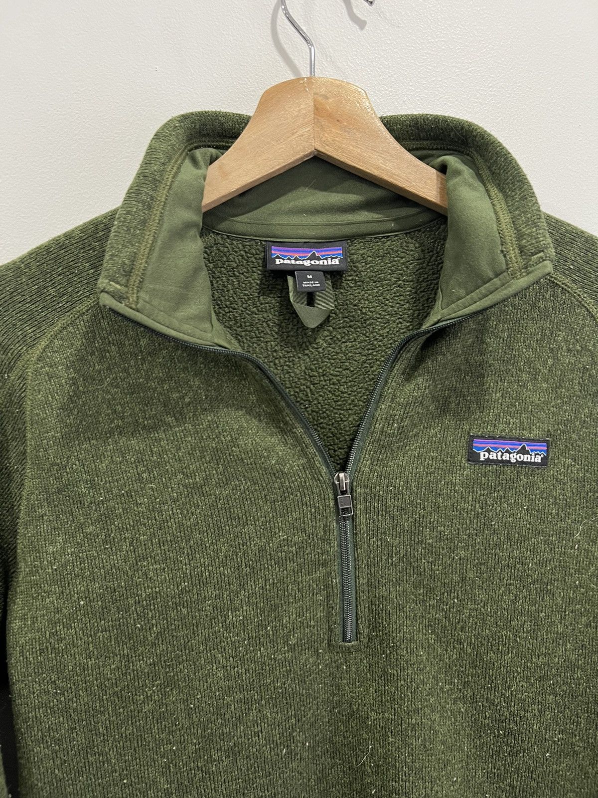 Patagonia Vintage Patagonia Quarter Zip Green Sweater Size M / US 6-8 / IT 42-44 - 2 Thumbnail