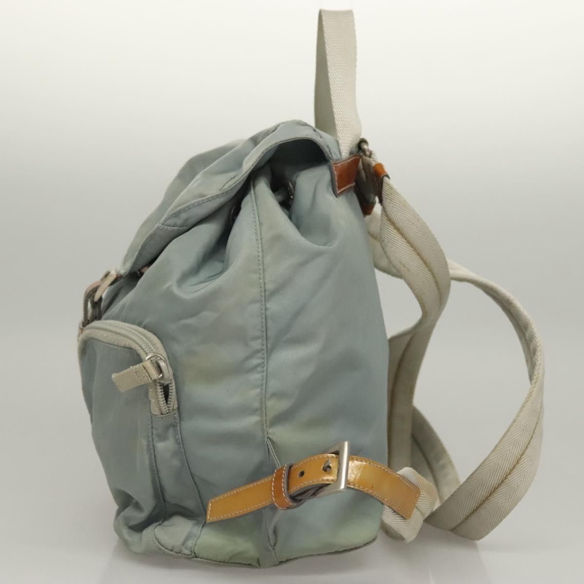 Prada PRADA Backpack Nylon Light Blue Silver Size ONE SIZE - 4 Thumbnail