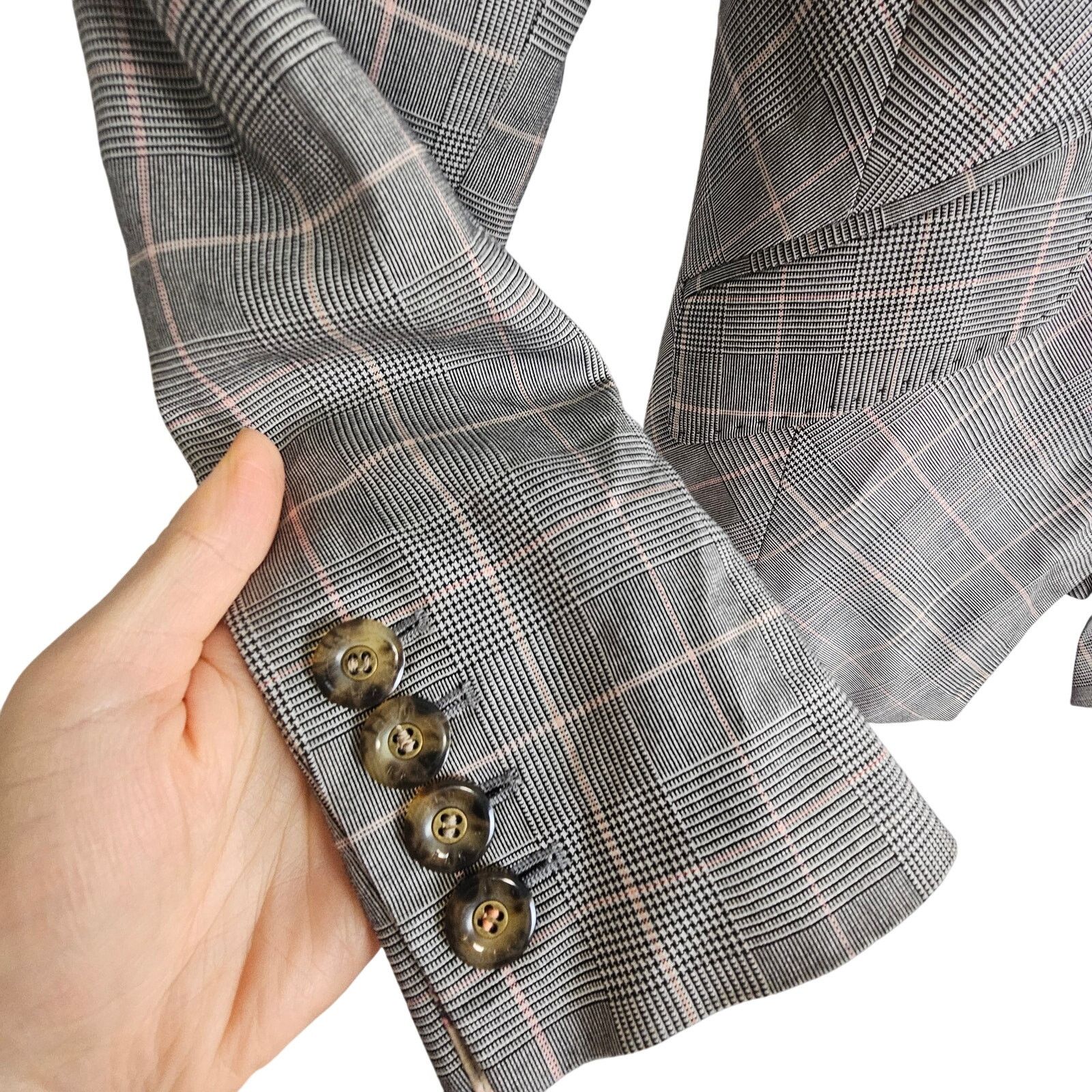 Ted Baker Ted Baker Womens Plaid Blazer Sz 2 Light Academia Preppy Size XS / US 0-2 / IT 36-38 - 4 Thumbnail