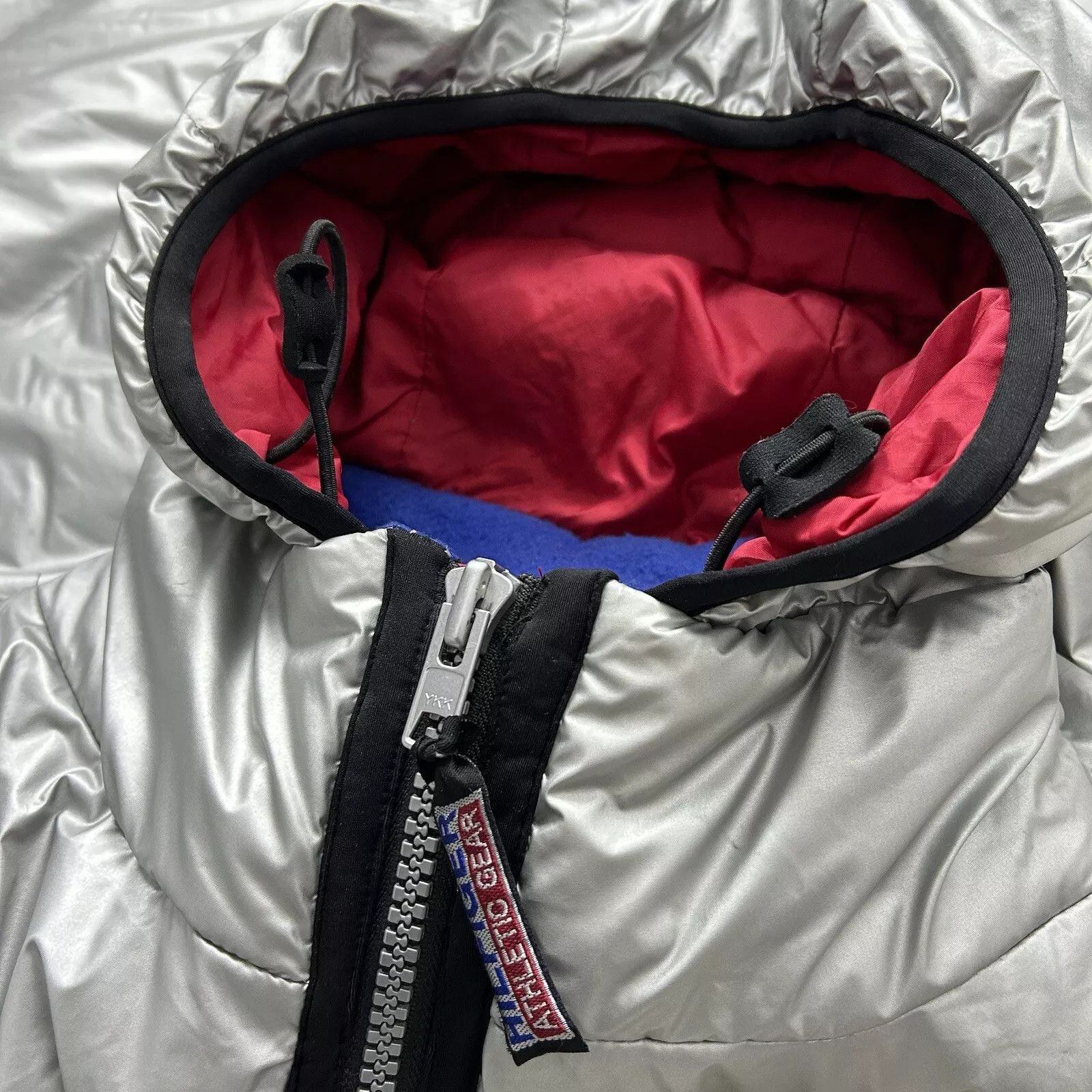 Tommy Hilfiger × Vintage RARE VTG 90s DOWN JACKET HOODIE COAT SILVER FLAG SIZE XL Size US XL / EU 56 / 4 - 9 Thumbnail