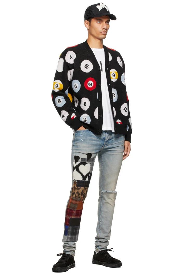 Amiri o1wfsh0625 Pool Ball Cardigan in Black Size US XS / EU 42 / 0 - 2 Thumbnail