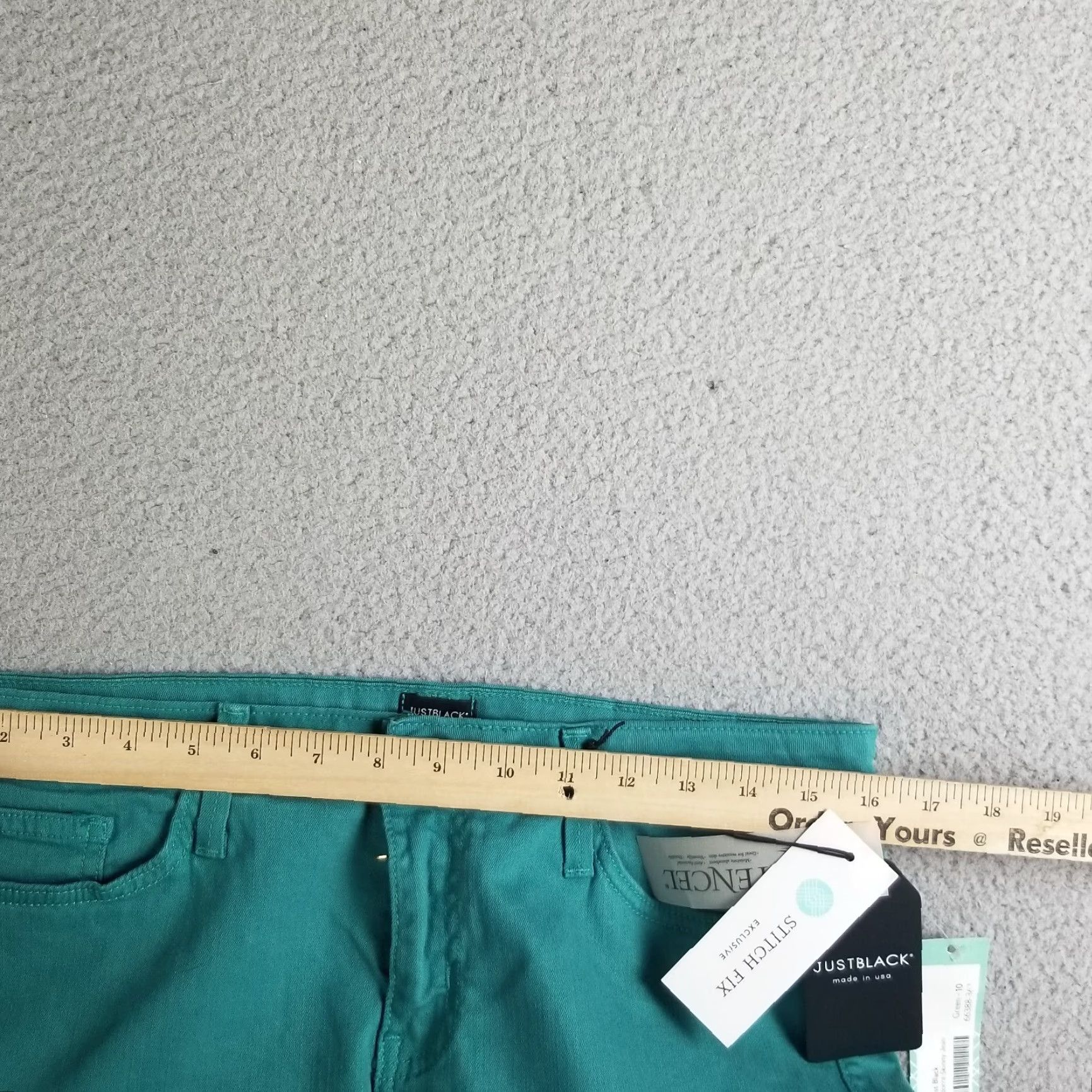 Denime JUST BLACK Denim Womens 30 Adorra Green Shamrock Stretch Skinny Jeans USA NWT Violet Size 30" / US 8 / IT 44 - 5 Thumbnail