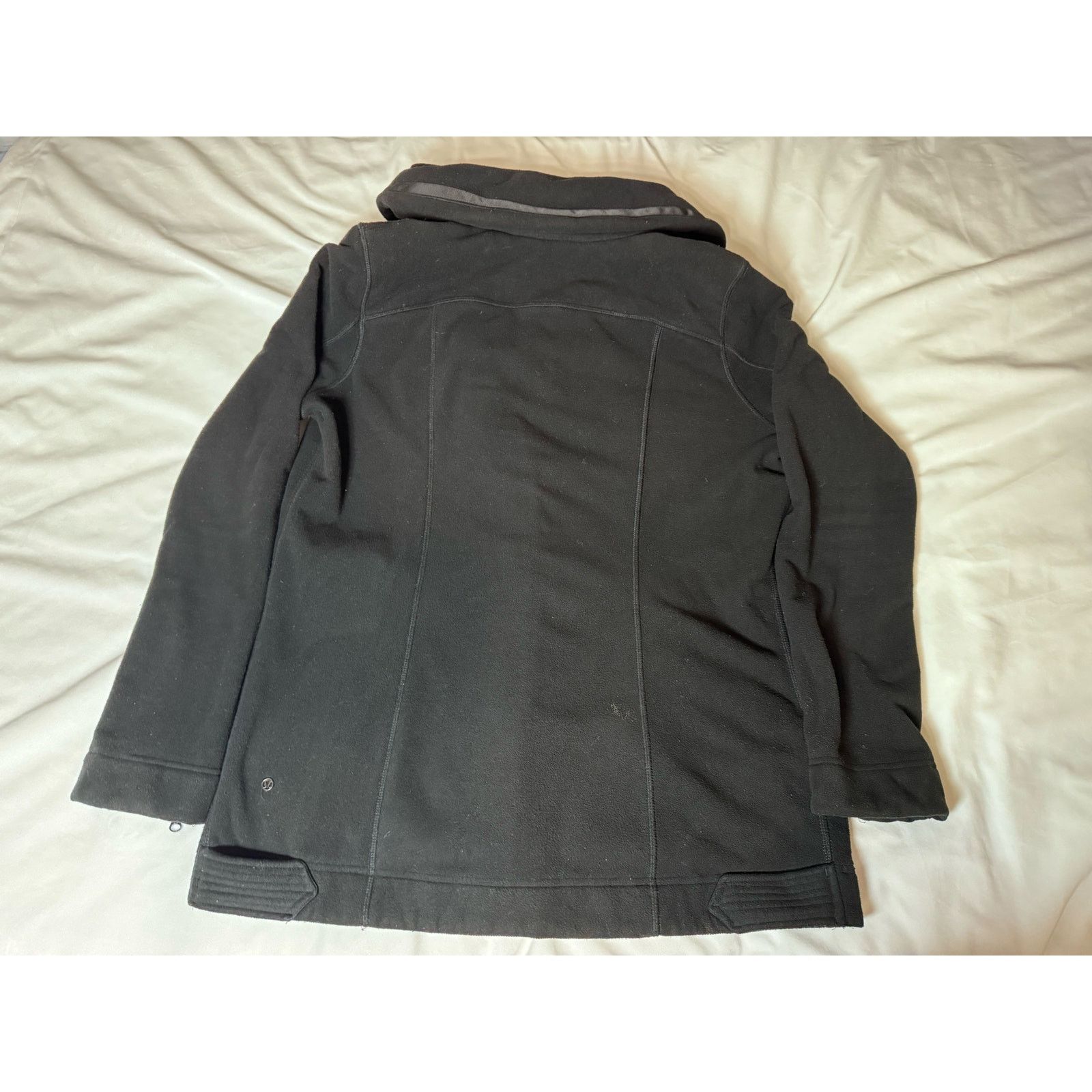 Lululemon Lululemon Moto Black Fleece Jacket Asymmetrical Zipper USED Size L / US 10 / IT 46 - 6 Thumbnail