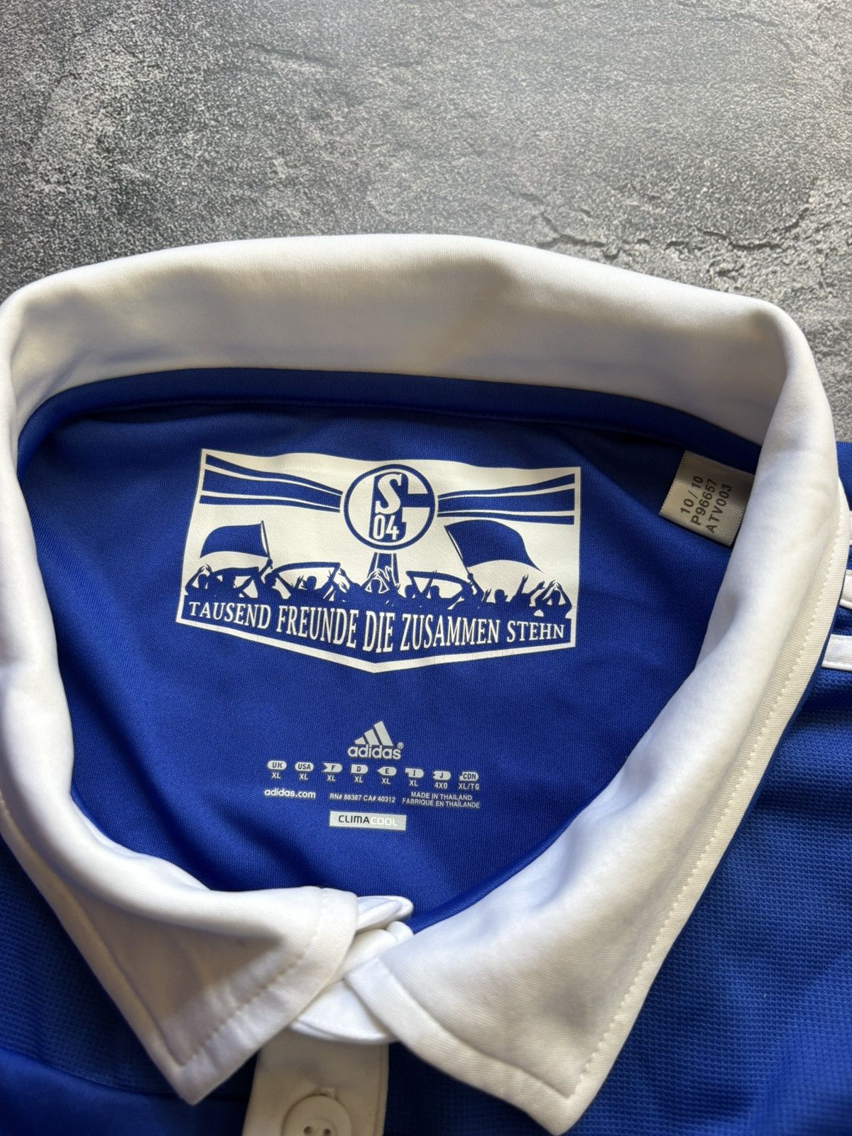 Adidas 2010/2011 Adidas Schalke 04 #7 Raul Away Soccer Jersey Rare Size US XL / EU 56 / 4 - 11 Thumbnail