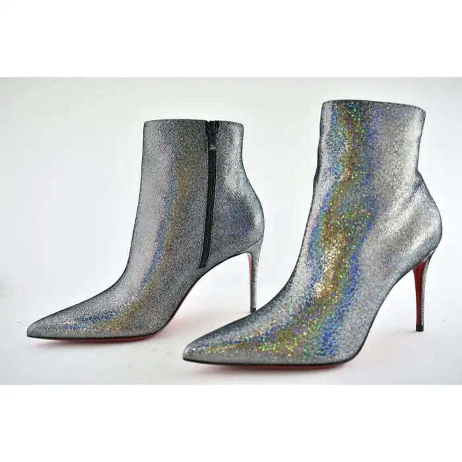 Christian Louboutin Christian Louboutin So Kate Booty 85 Silver Suede Disco Size US 12 / IT 42 - 8 Thumbnail