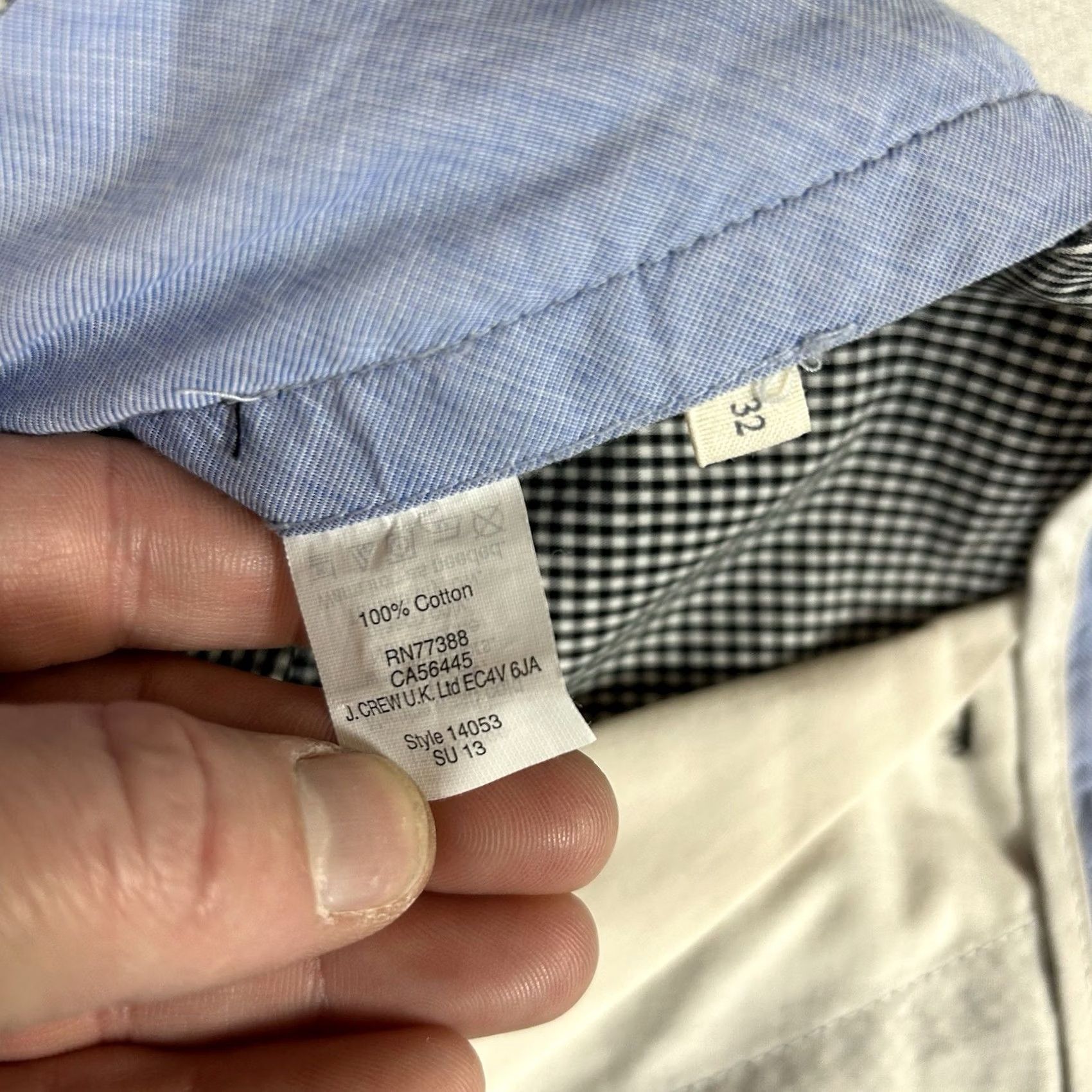 J.Crew J. Crew Rivington Shorts Mens 32 Gray Plaid Cotton Beach Golf Zip Fly Chino Straight Leg Pocketed 100% Cotton Summer Style Mens Size US 32 / EU 48 - 5 Thumbnail