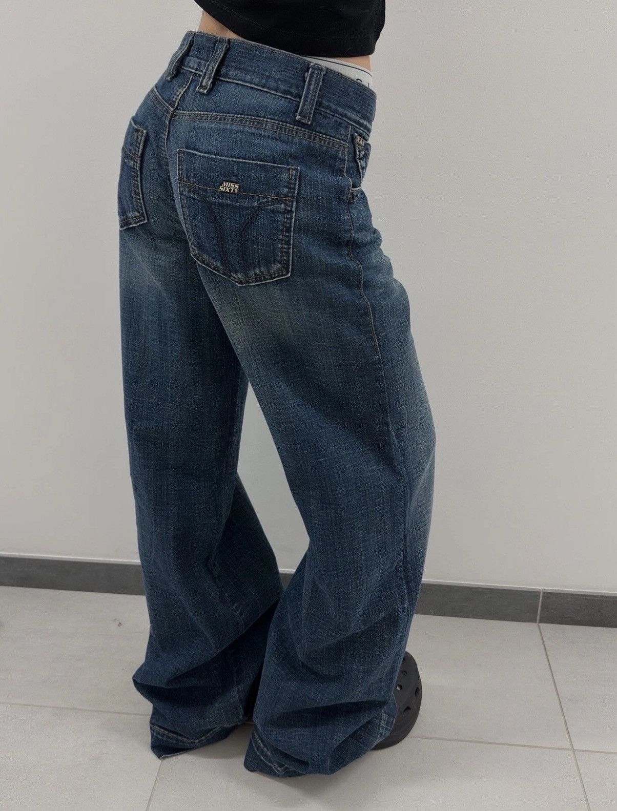 Miss Sixty DDP NEW Miss Sixty 60 Jeans Baggy Mila High Waist Flared y2k Size 30" / US 8 / IT 44 - 6 Thumbnail