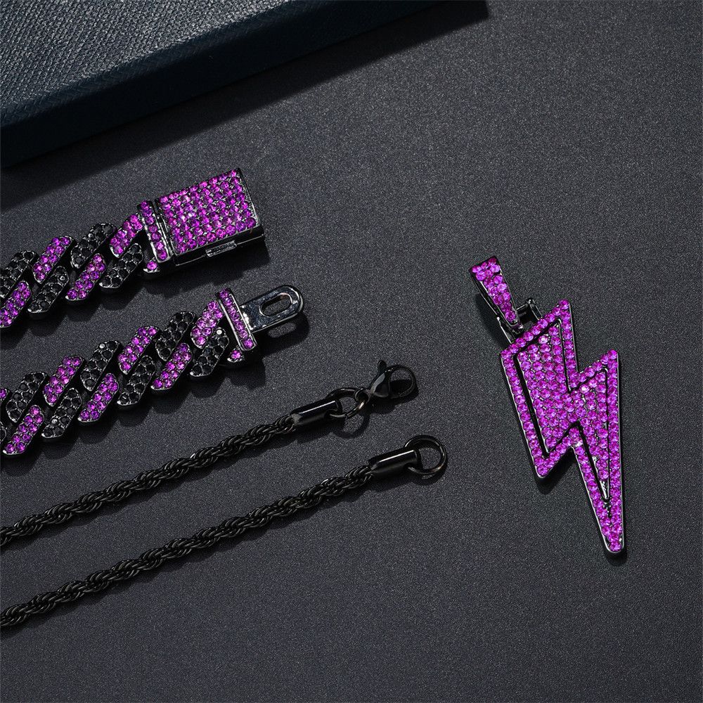 Other Double Purple Lightning Chain Necklace Size ONE SIZE - 3 Thumbnail