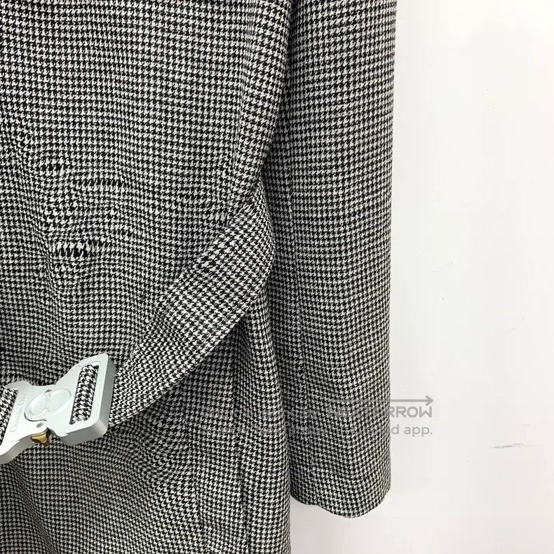 Dior Dior Gray checkered wool lapel lapel belt coat Size US S / EU 44-46 / 1 - 4 Thumbnail