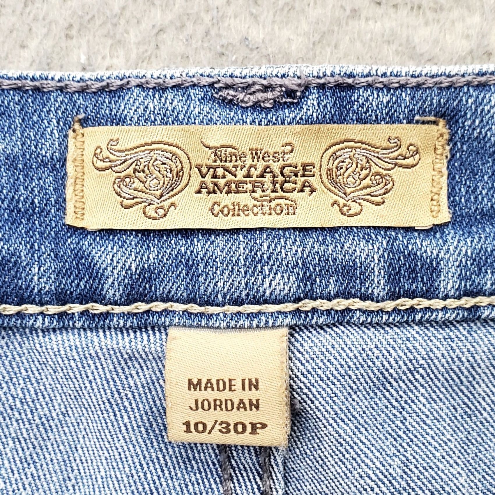 Nine West Nine West Jeans Womens Capri 10P Blue Denim Stretch Vintage America Capri Jeans Womens 10P Blue denim stretch Boho Size 32" / US 10 / IT 46 - 7 Thumbnail