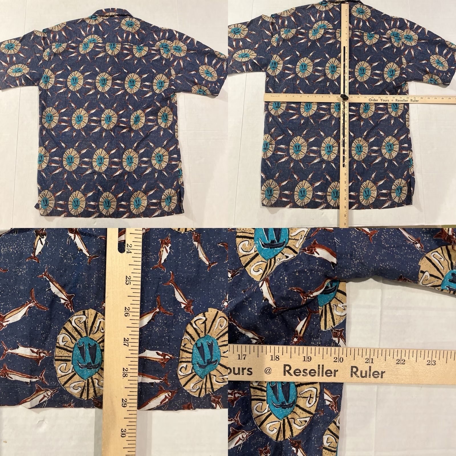 ALOHAS KAHALA HAWAIIAN ALOHA Button-Up Pocket SHIRT Small Blue Sailing Fishing Surfers Pattern Short Sleeve Men's Regular XS? Size US S / EU 44-46 / 1 - 8 Thumbnail