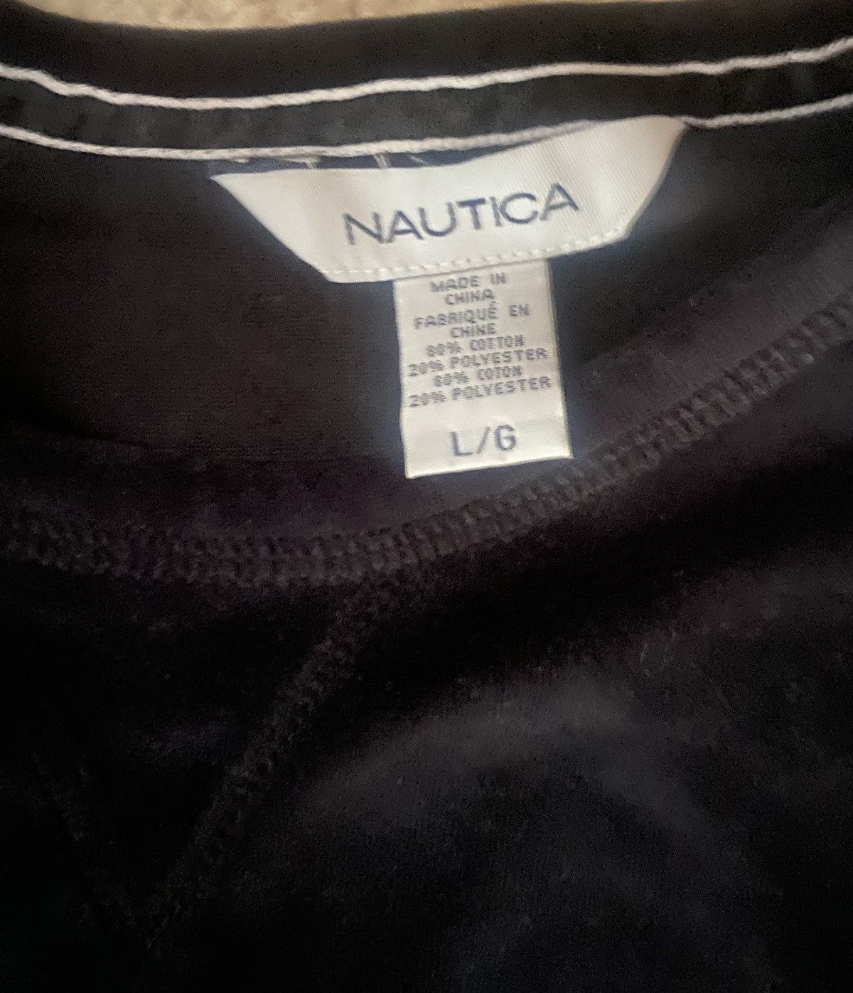 Nautica Nwot black velour nautica top-large Size L / US 10 / IT 46 - 2 Thumbnail