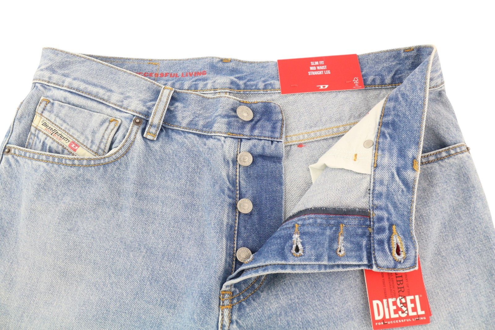 Diesel 1995 D-SARK 09I29 W32/L34 Blue Slim Straight 85404 Size US 32 / EU 48 - 5 Thumbnail