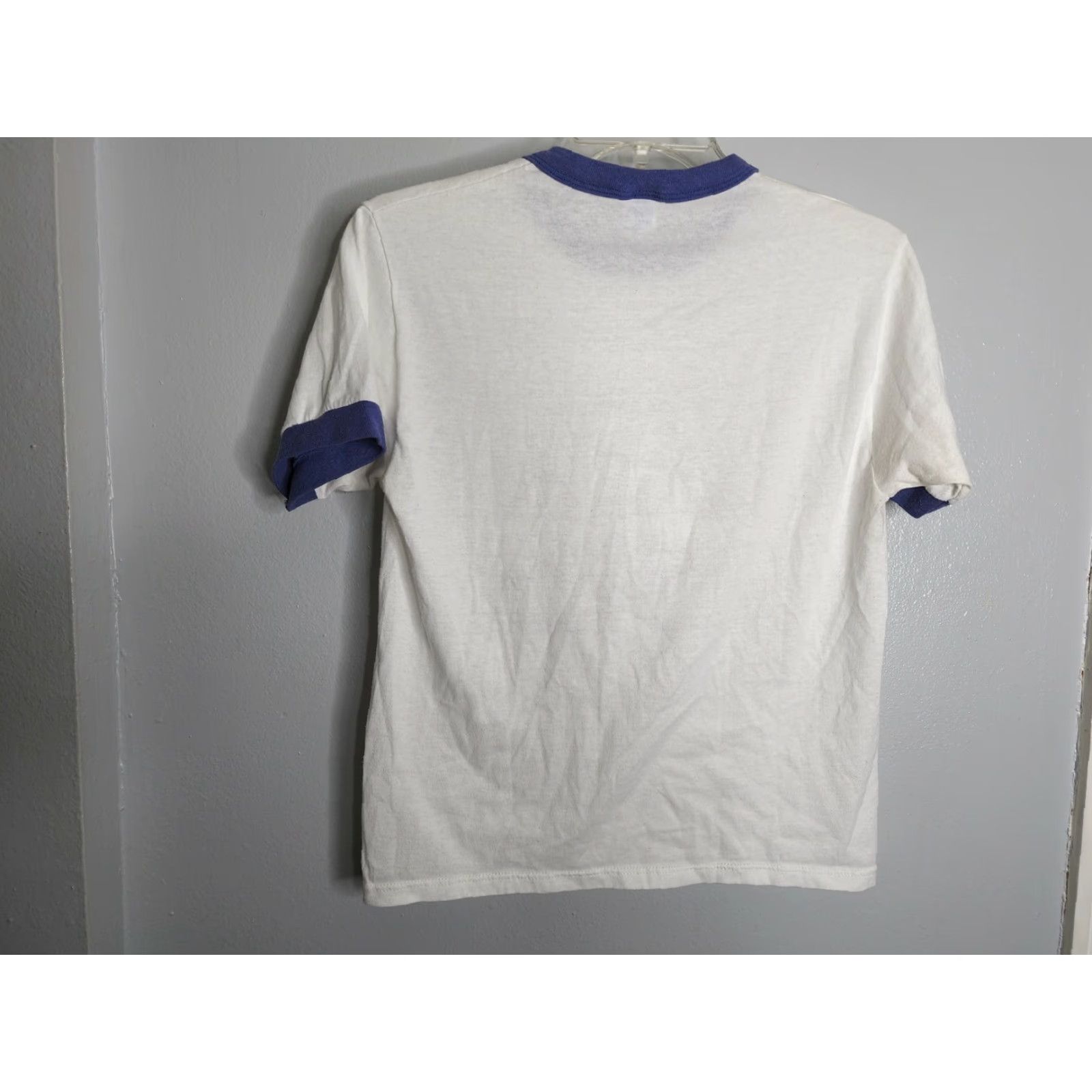 Russell Athletic VINTAGE 1980s Russell Athletic Men's M Olympics Cotton Ringer T-Shirt White 80s Sports Size US M / EU 48-50 / 2 - 2 Thumbnail