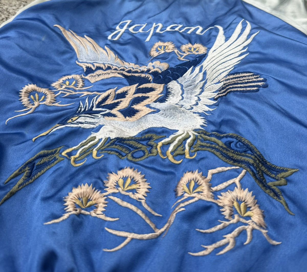 Vintage Vintage Japan Sukajan Souvenir Embroidery Eagle Satin Bomber Size US M / EU 48-50 / 2 - 8 Thumbnail