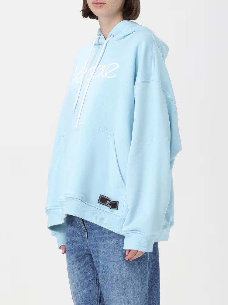 Versace o1y0226 Logo Hoodie in Sky Blue Size XS / US 0-2 / IT 36-38 - 4 Thumbnail