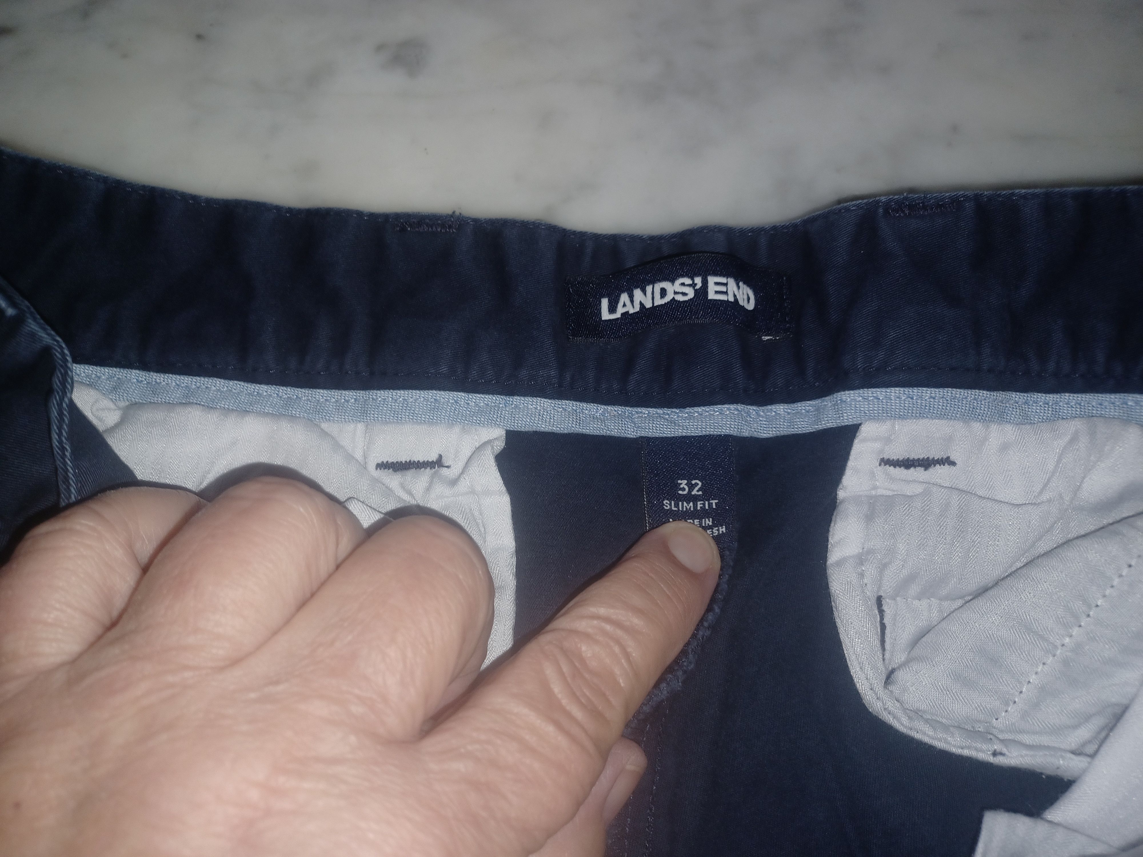 Lands' End Lands' End Men's Pants SZ 32 Slim Fit Navy Blue Size US 32 / EU 48 - 3 Thumbnail