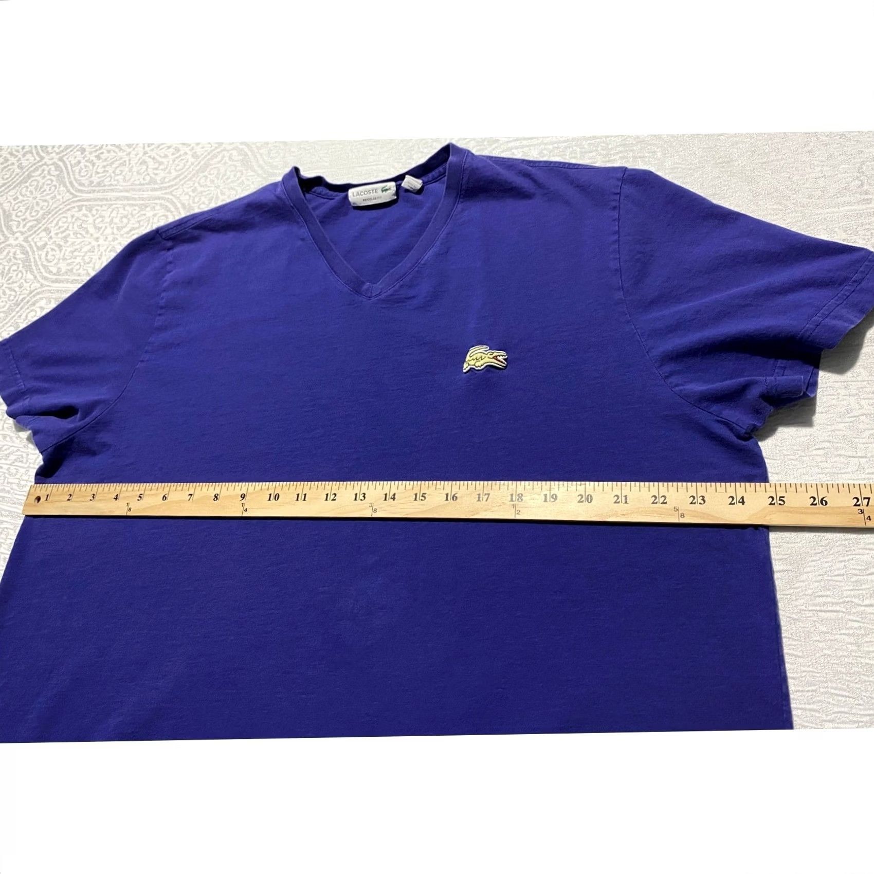 Lacoste Lacoste Purple Croc Shirt Big & Tall US 3XL 8 F8330 - Stain Size US XXL / EU 58 / 5 - 5 Thumbnail