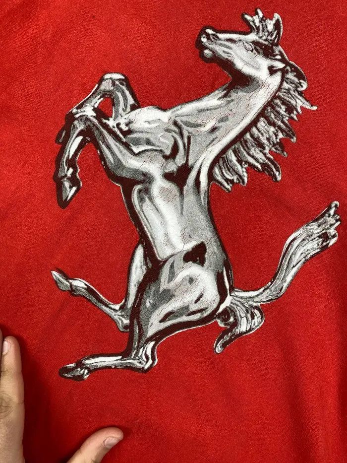 Ferrari Vintage Ferrari T-Shirt 1999 F1 Chrome Logo Chrome Horse Size US XL / EU 56 / 4 - 9 Thumbnail