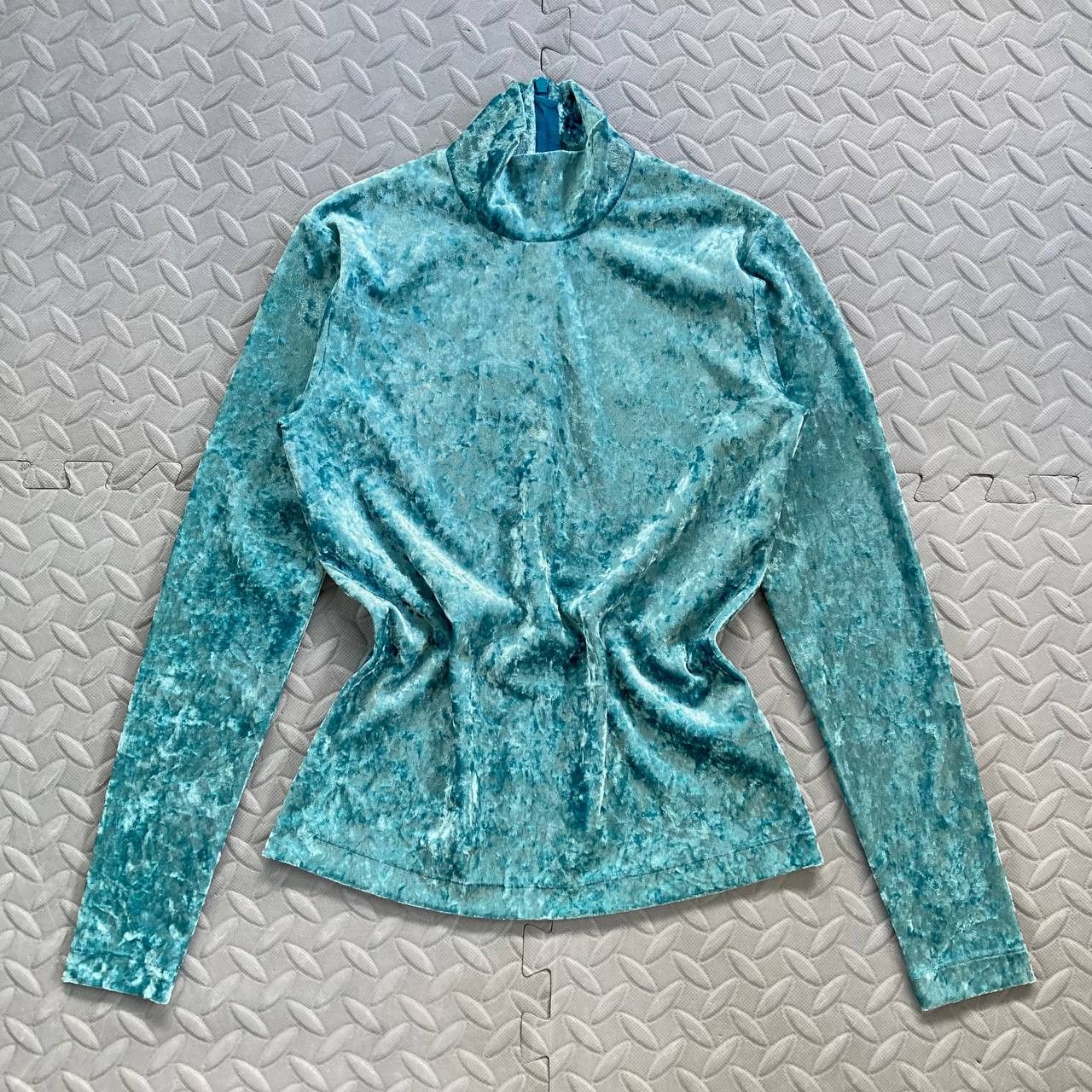 Vivienne Tam Y2k Crushed Velvet Turtleneck Long Sleeves Top Size XS / US 0-2 / IT 36-38 - 1 Thumbnail