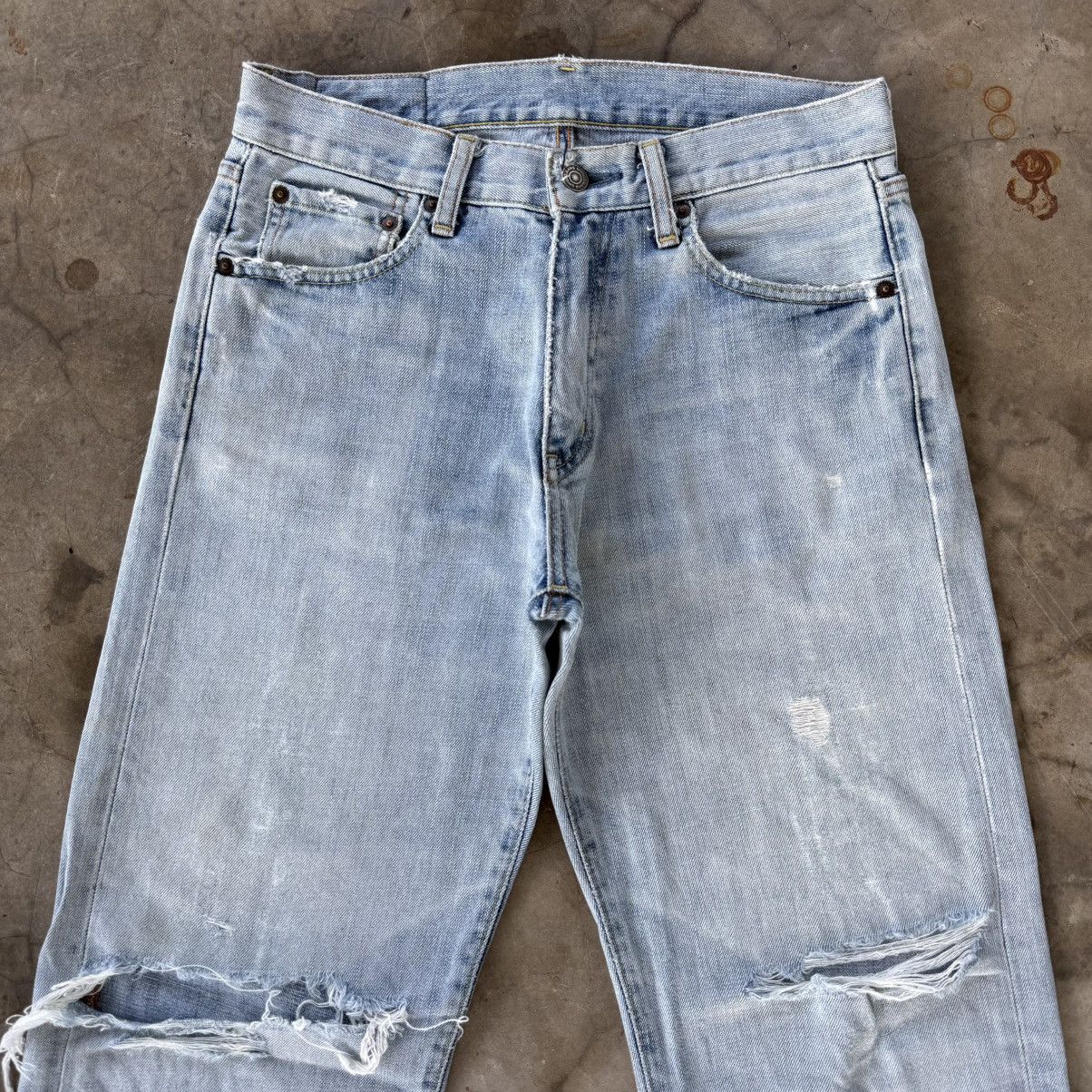 Japanese Brand W30 Vintage Japanese S003 Faded Ripped Denim Jean Pant Size US 30 / EU 46 - 2 Thumbnail