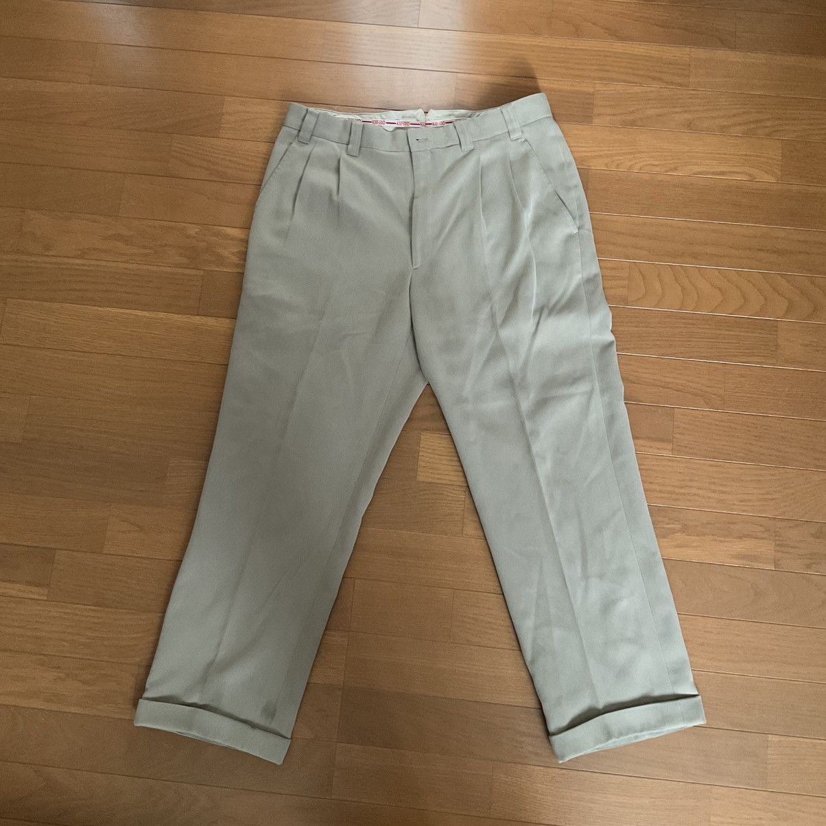 Comme des Garcons KENZO 90s Archive light green slacks Size US 36 / EU 52 - 1 Thumbnail