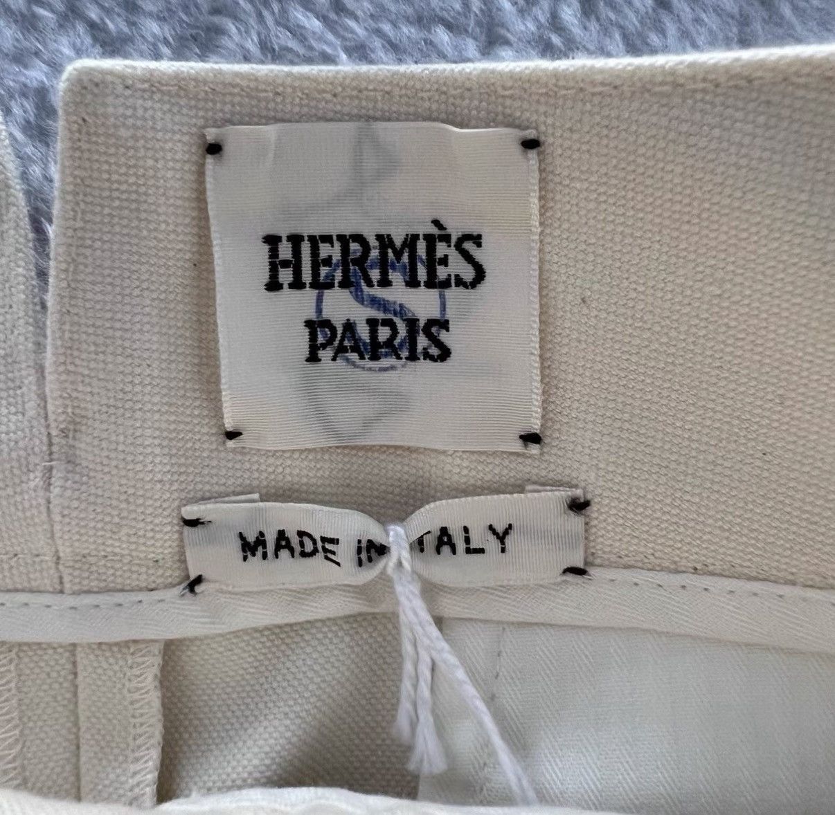 Hermes White Cropped Wide-Leg Pants Size 34 Size US 34 / EU 50 - 3 Thumbnail