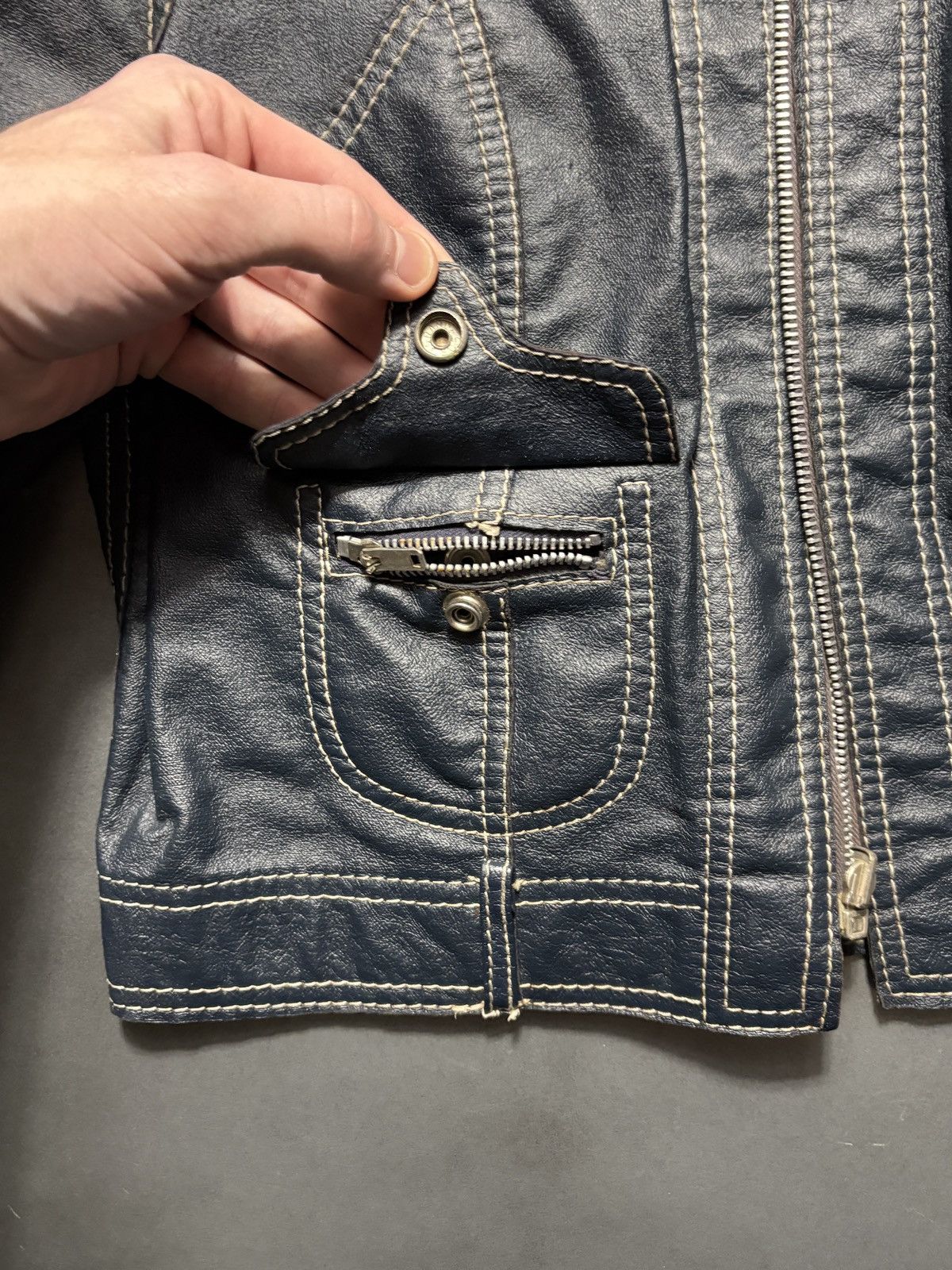 Vintage True Vintage Ricky Jacket Reversible Crop Two Tone Trucker Size US XS / EU 42 / 0 - 12 Thumbnail