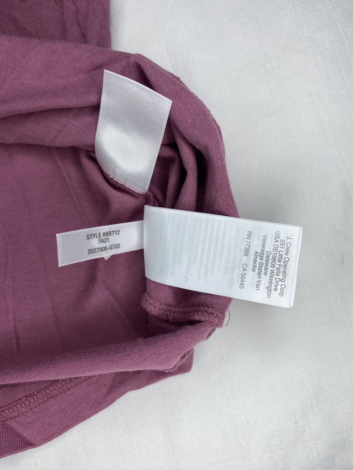 J.Crew J Crew Long-sleeve Washed Jersey Hoodie Magenta Large Size US L / EU 52-54 / 3 - 4 Thumbnail