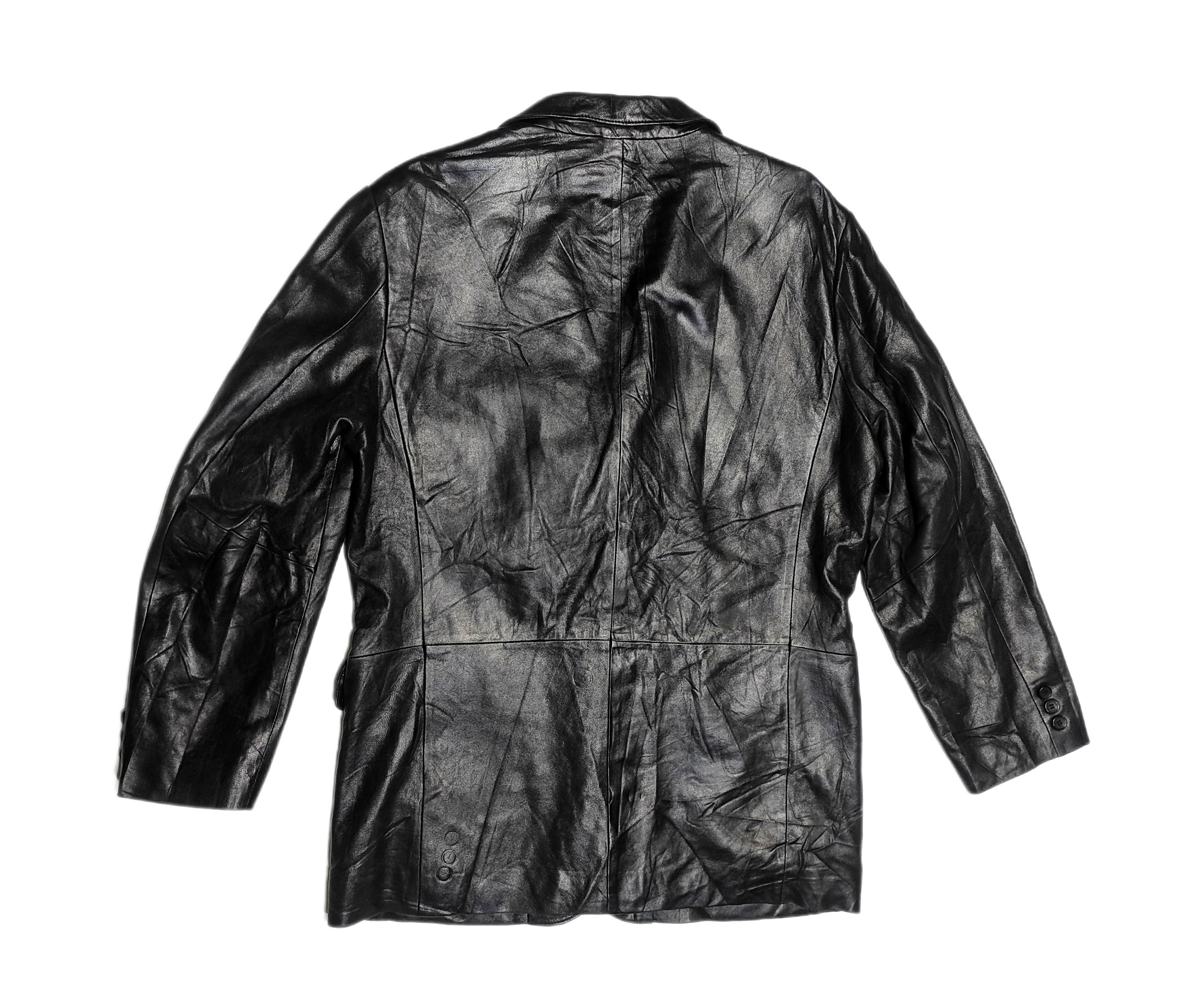 Balenciaga Balenciaga Black leather blazer Jacket Size US M / EU 48-50 / 2 - 2 Thumbnail