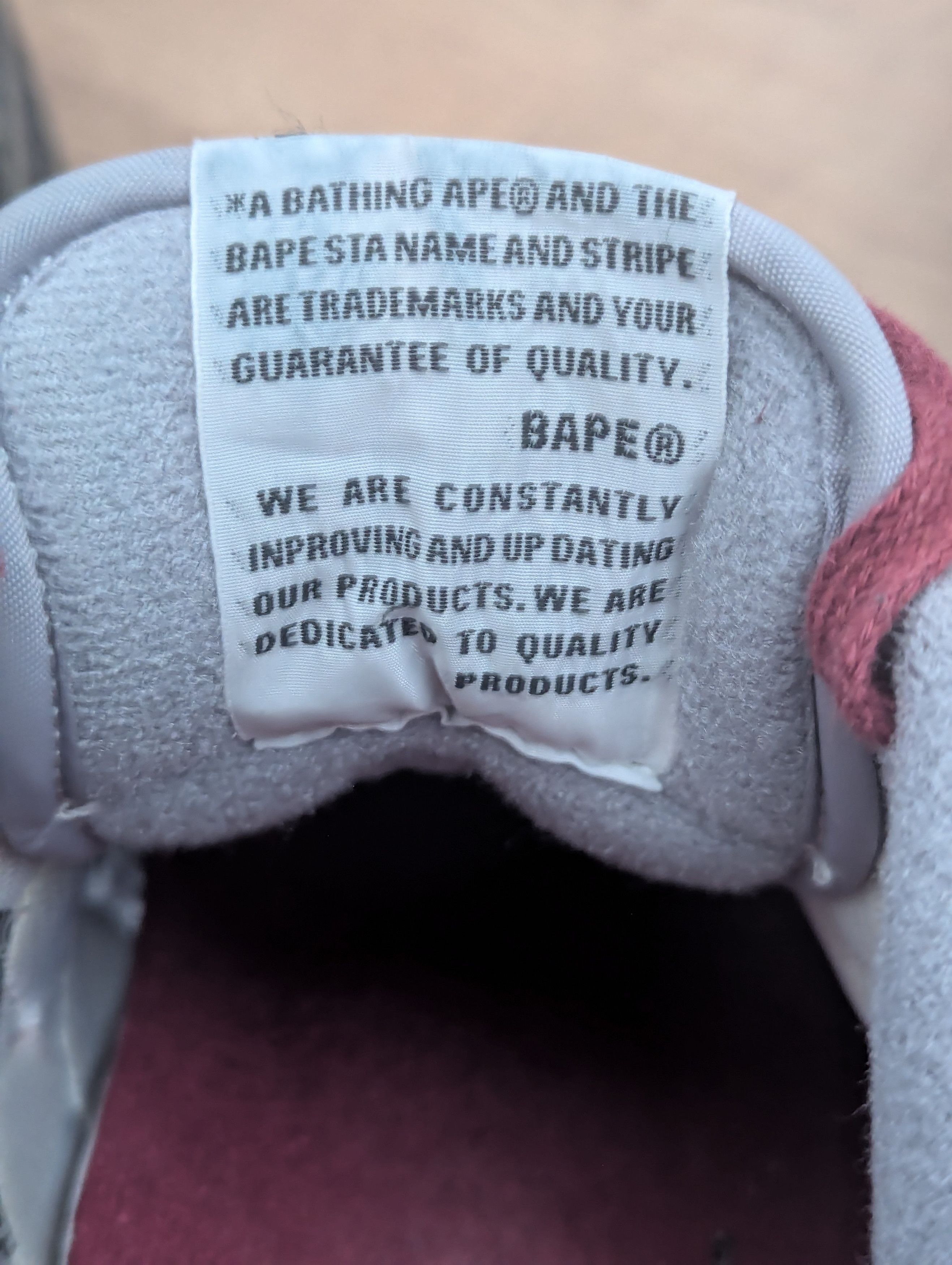 Bape Bape Sta Runners in Burgandy☀️ Size US 8 / EU 41 - 8 Thumbnail