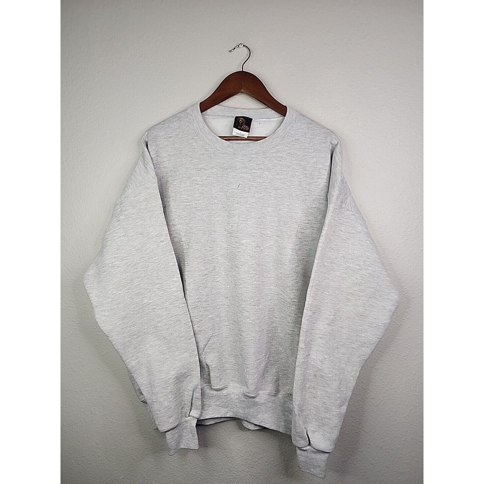 Vintage Vintage Gray Blank Crewneck Sweatshirt XL VTG Grey 90s TORN Size US XL / EU 56 / 4 - 1 Thumbnail