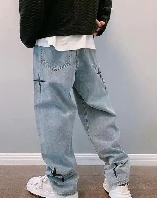 Japanese Brand Hayakawa x natsu Cross Denim Jeans Size US 37 - 7 Thumbnail