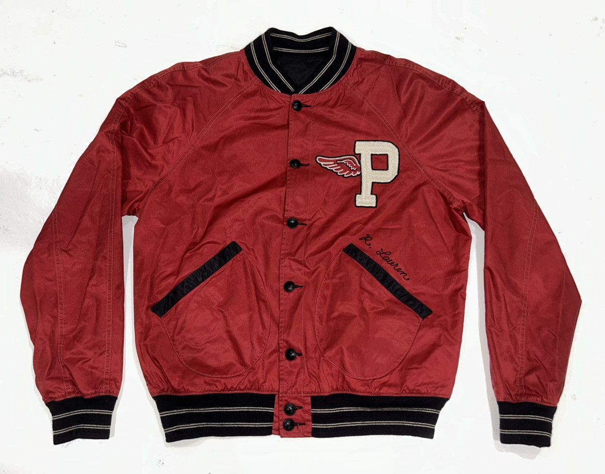 Rare Reversible Polo Ralph Lauren Varsity Jacket Red & Black