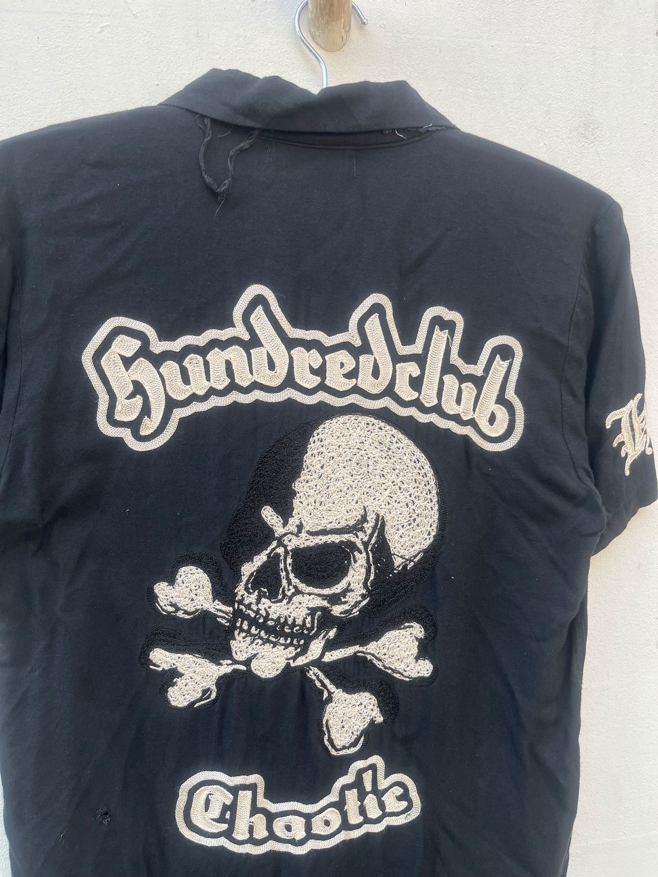 Seditionaries Hundred Club Skull Embdoidery Open Collared Short Sleeve Size US M / EU 48-50 / 2 - 9 Thumbnail
