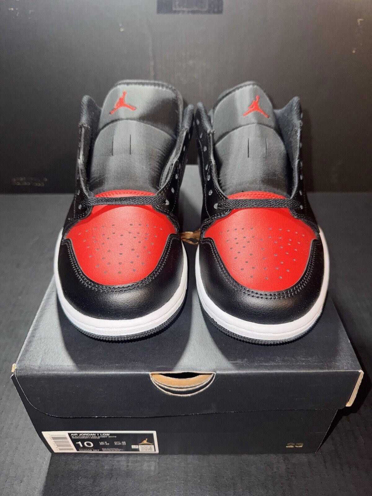 Jordan Brand Nike Air Jordan 1 Low BRED 553558-067 - Sz 10 - NEW w OG Box Size US 10 / EU 43 - 3 Thumbnail