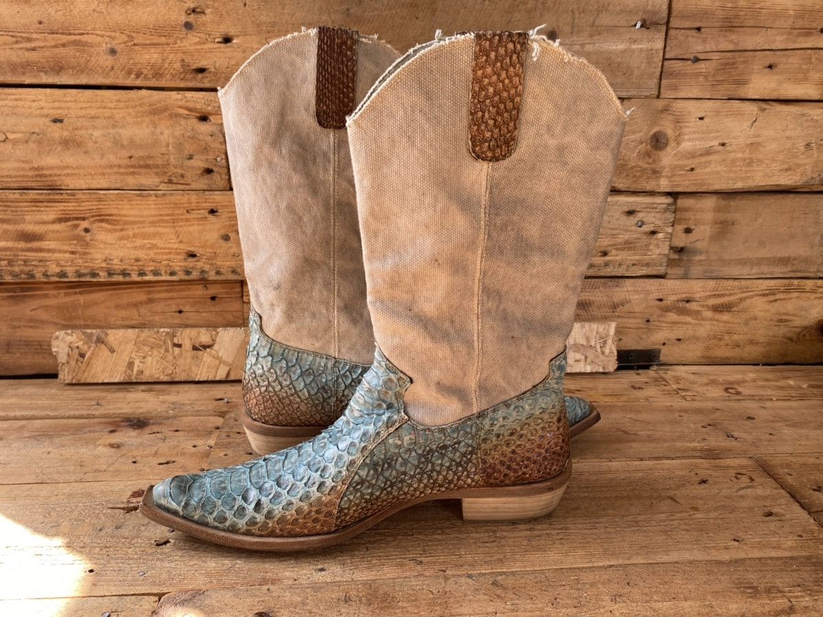 Roberto Cavalli Roberto cavali western cowboy boots,exotic python skin sz41 Size US 8 / EU 41 - 15 Thumbnail