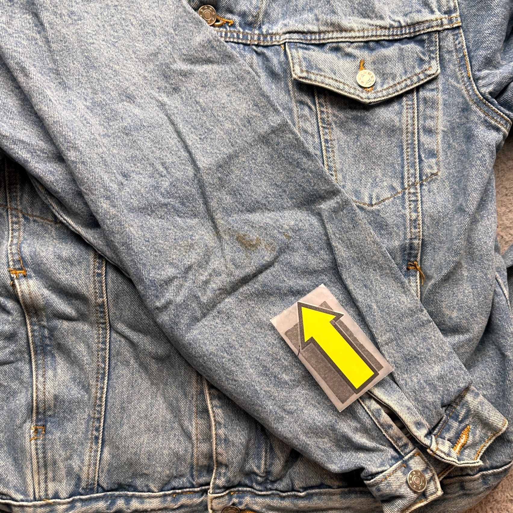 Denime VINTAGE 90s Todays News Denim Trucker Jean Jacket Mens Medium Blue Button Jacket Size US 31 - 7 Thumbnail