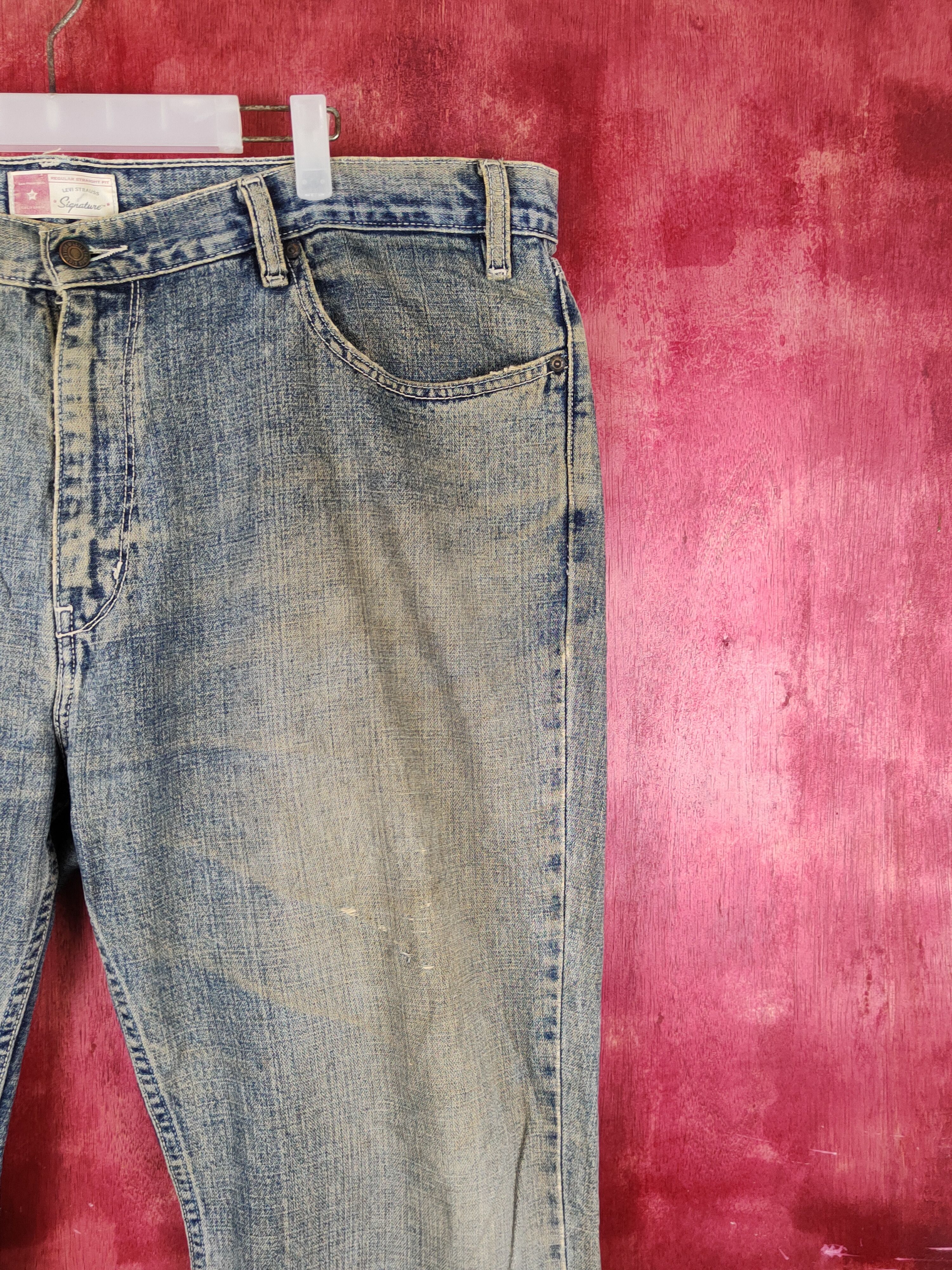 Levi's Levi's Dark Blue Faded Distressed Ripped Jeans #S1695 Size US 42 / EU 58 - 5 Thumbnail
