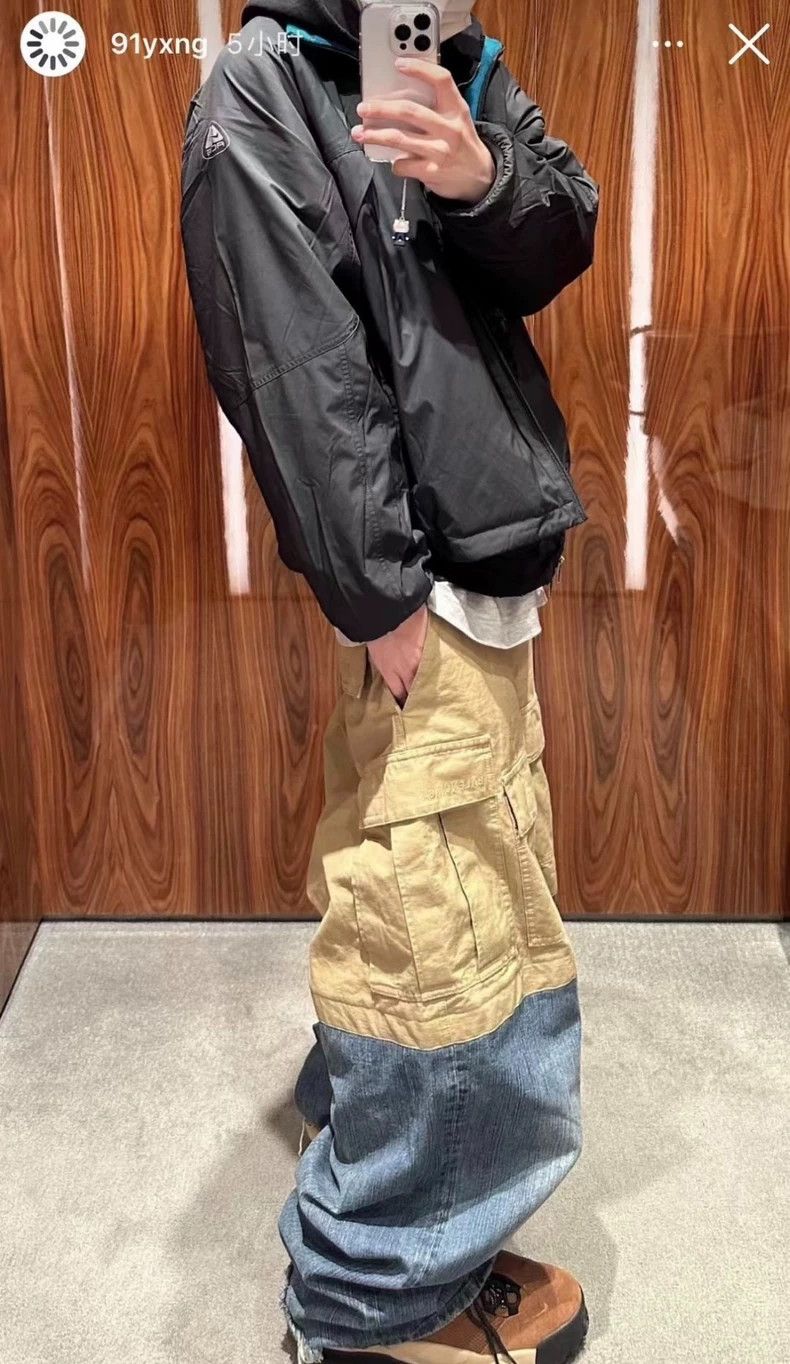 Balenciaga Balenciaga size S Khaki cargo panel baggy jeans Size US 26 / EU 42 - 2 Thumbnail