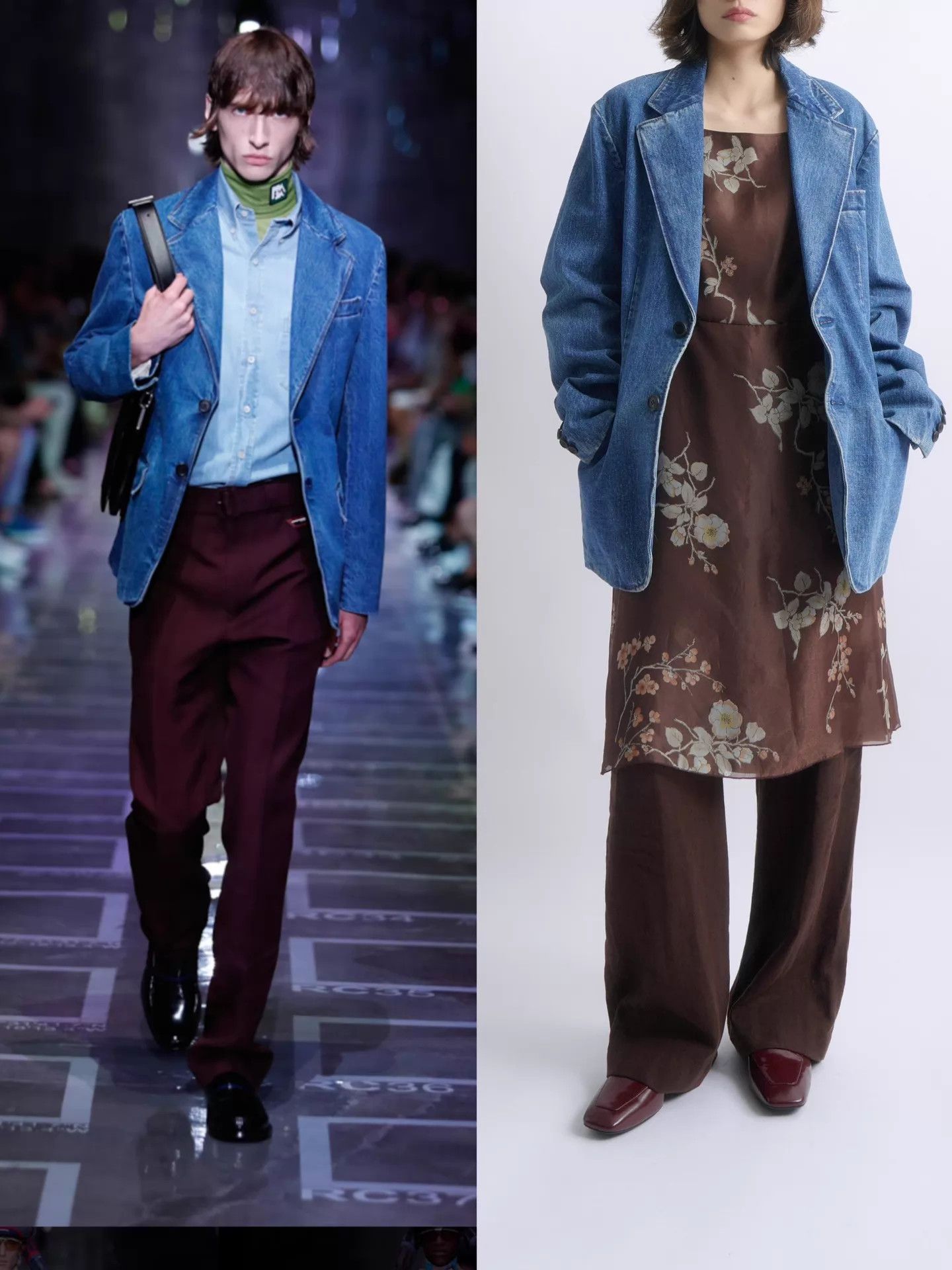 Prada PRADA 2019ss Menswear Washed Denim Blue Blazer Size US S / EU 44-46 / 1 - 3 Thumbnail
